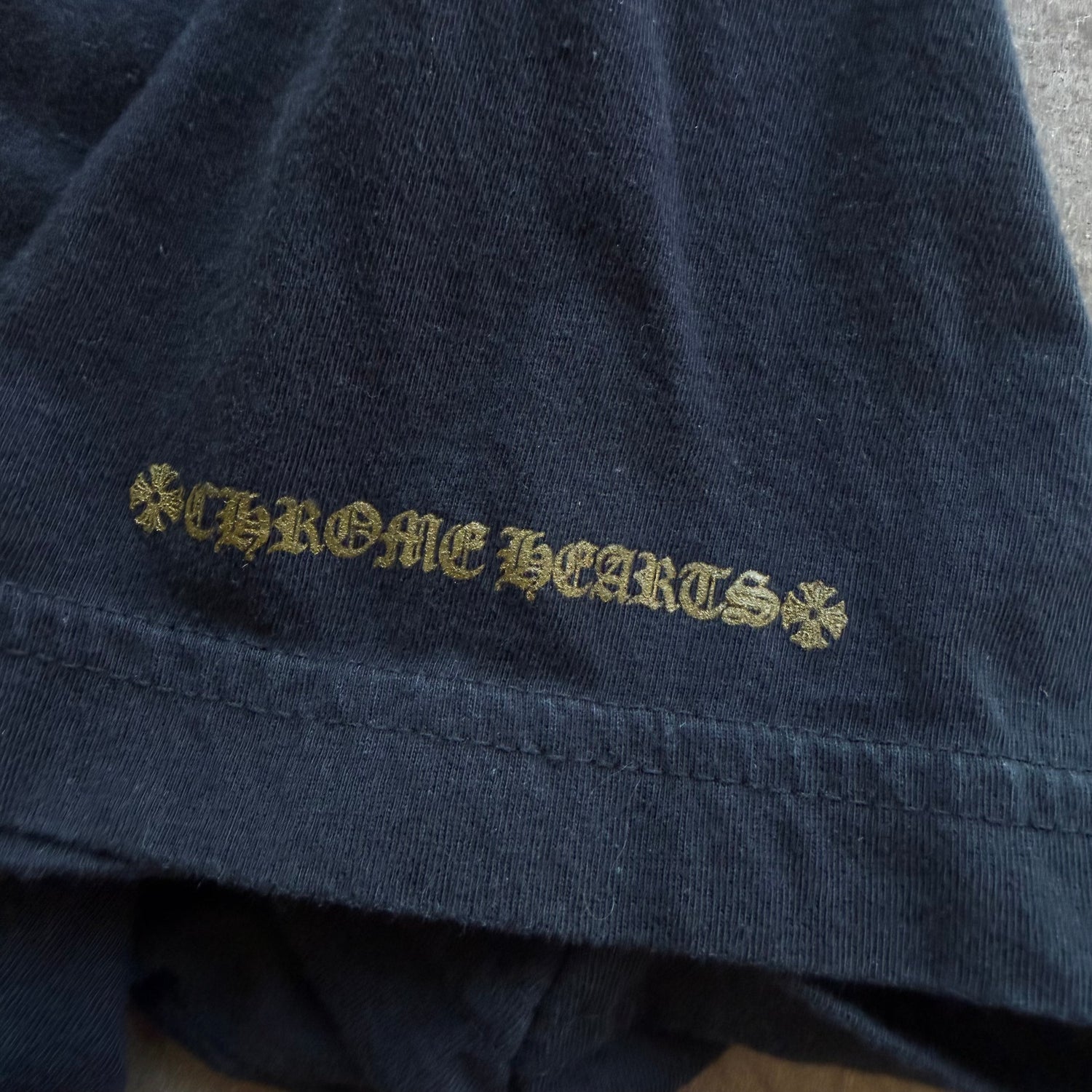 L Chrome Hearts Olive Neck Logo Tee