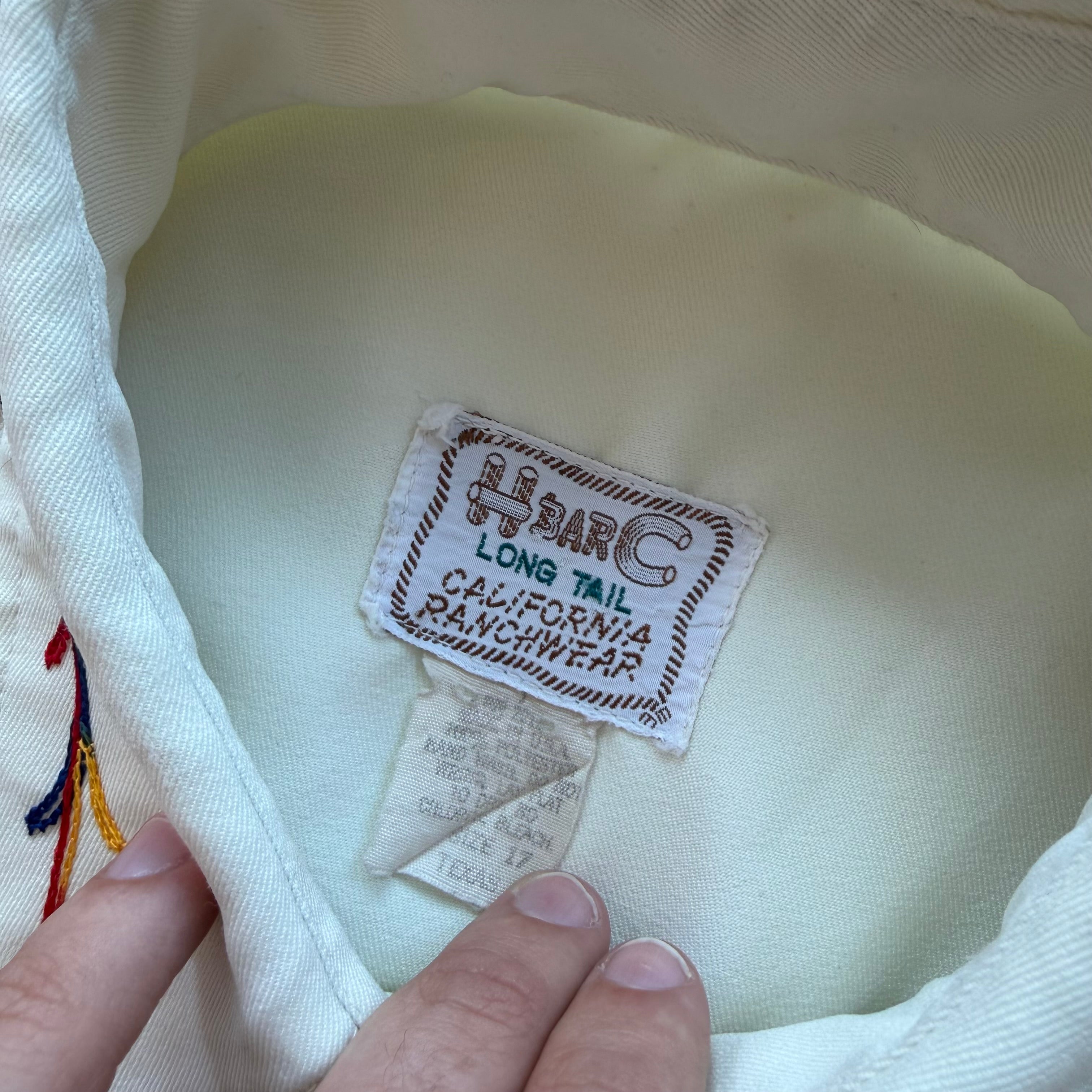 XL 80s H bar C Embroidered Pearl Snap