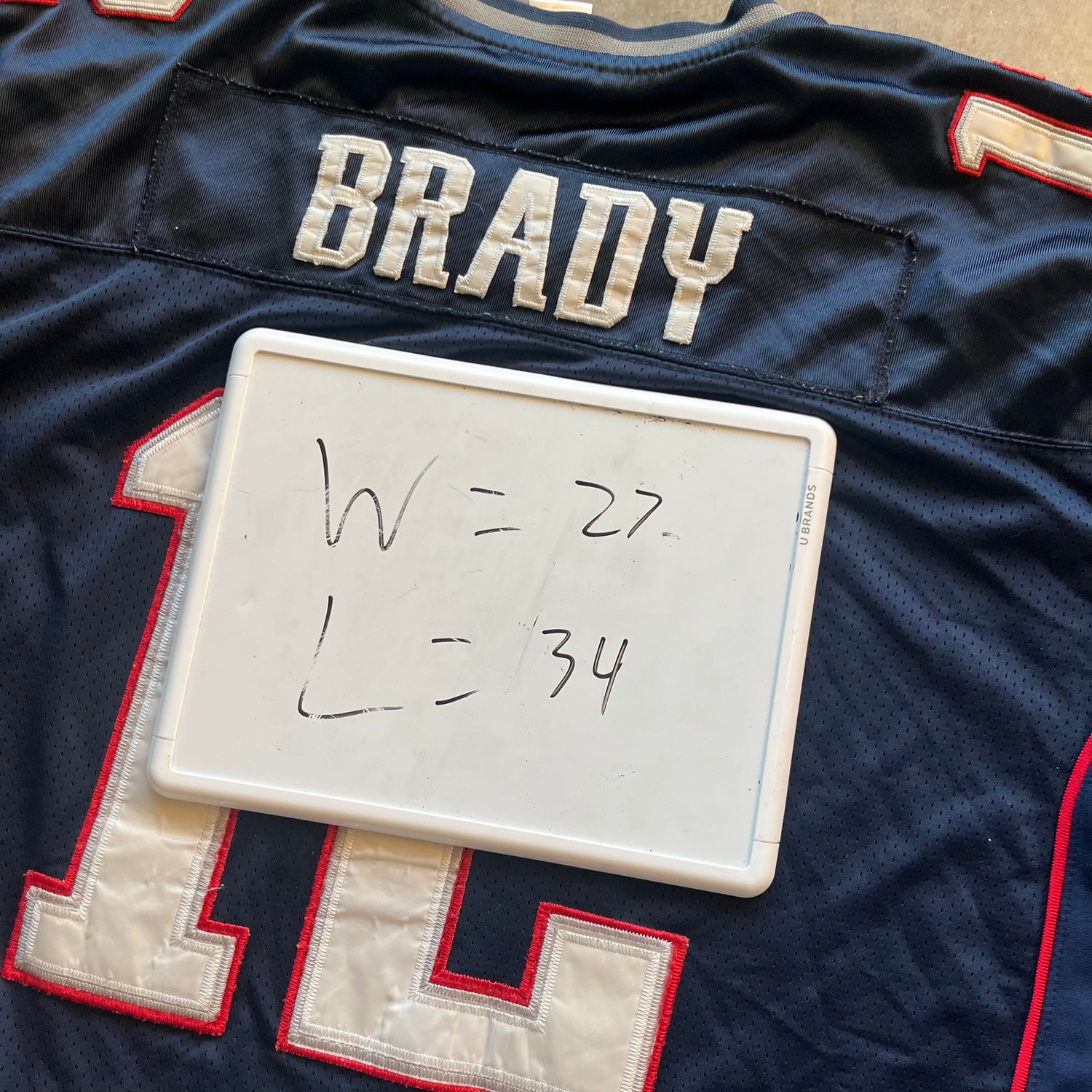 XXL 00s On Field Tom Brady Jersey