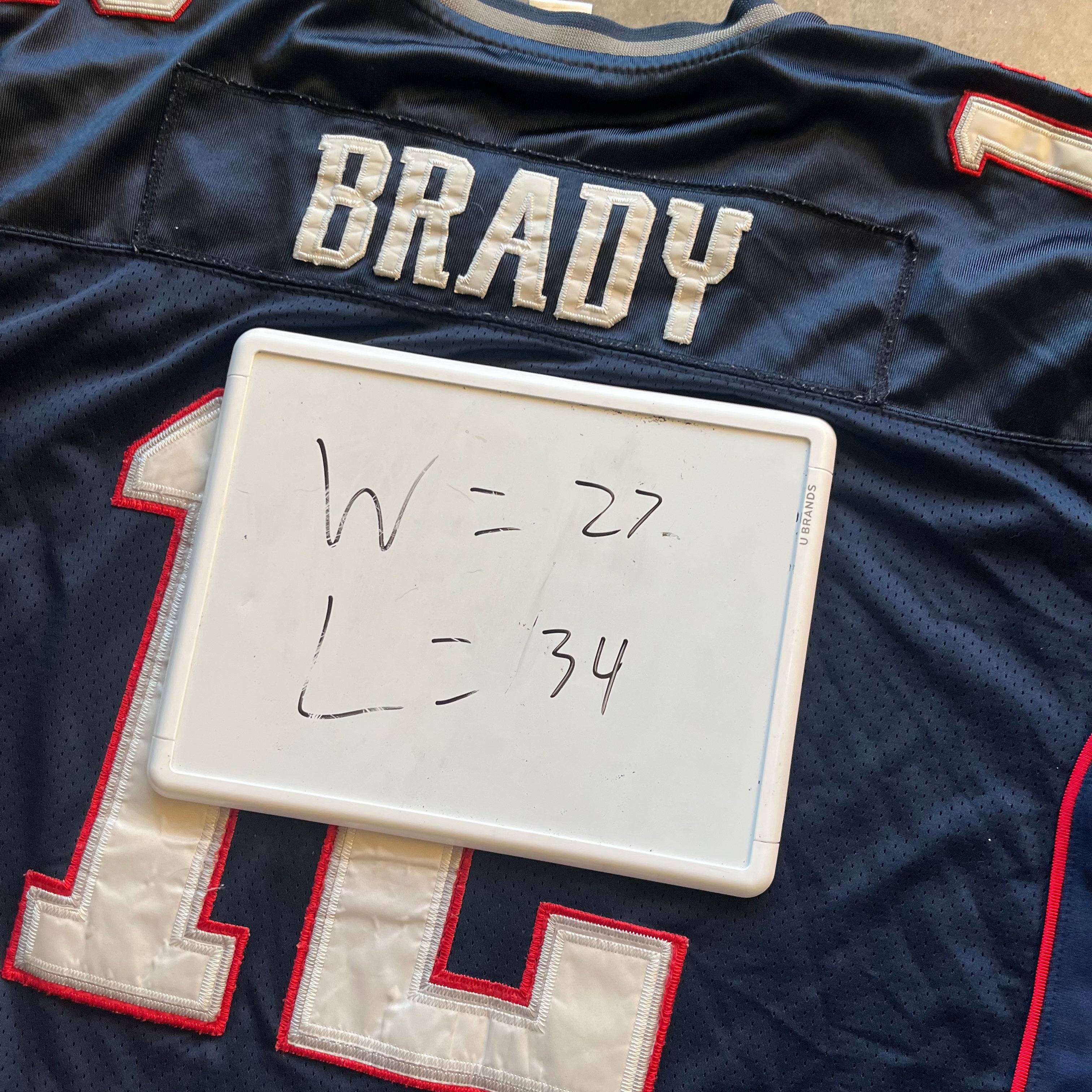 XXL 00s On Field Tom Brady Jersey