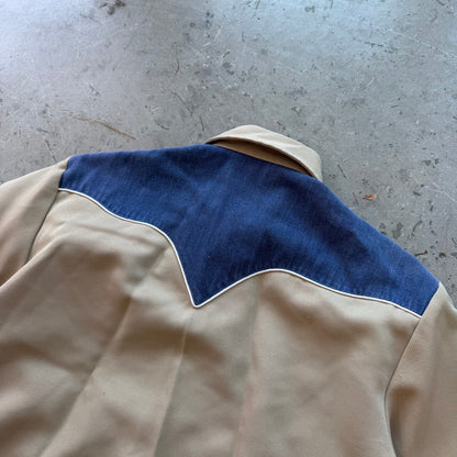 M 80s H Bar C Embroidered Pearl Snap