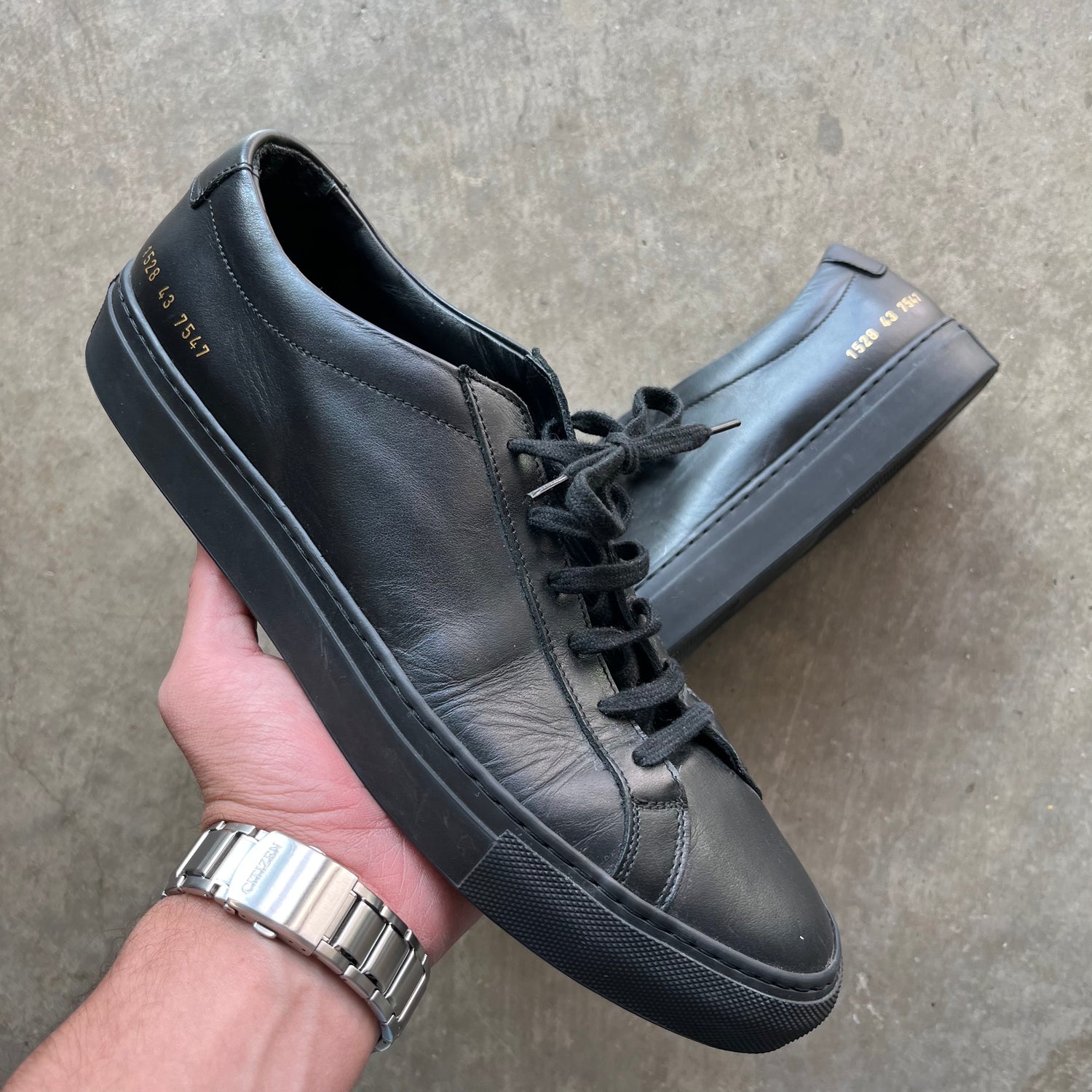 43eu Triple Black Common Projects Low
