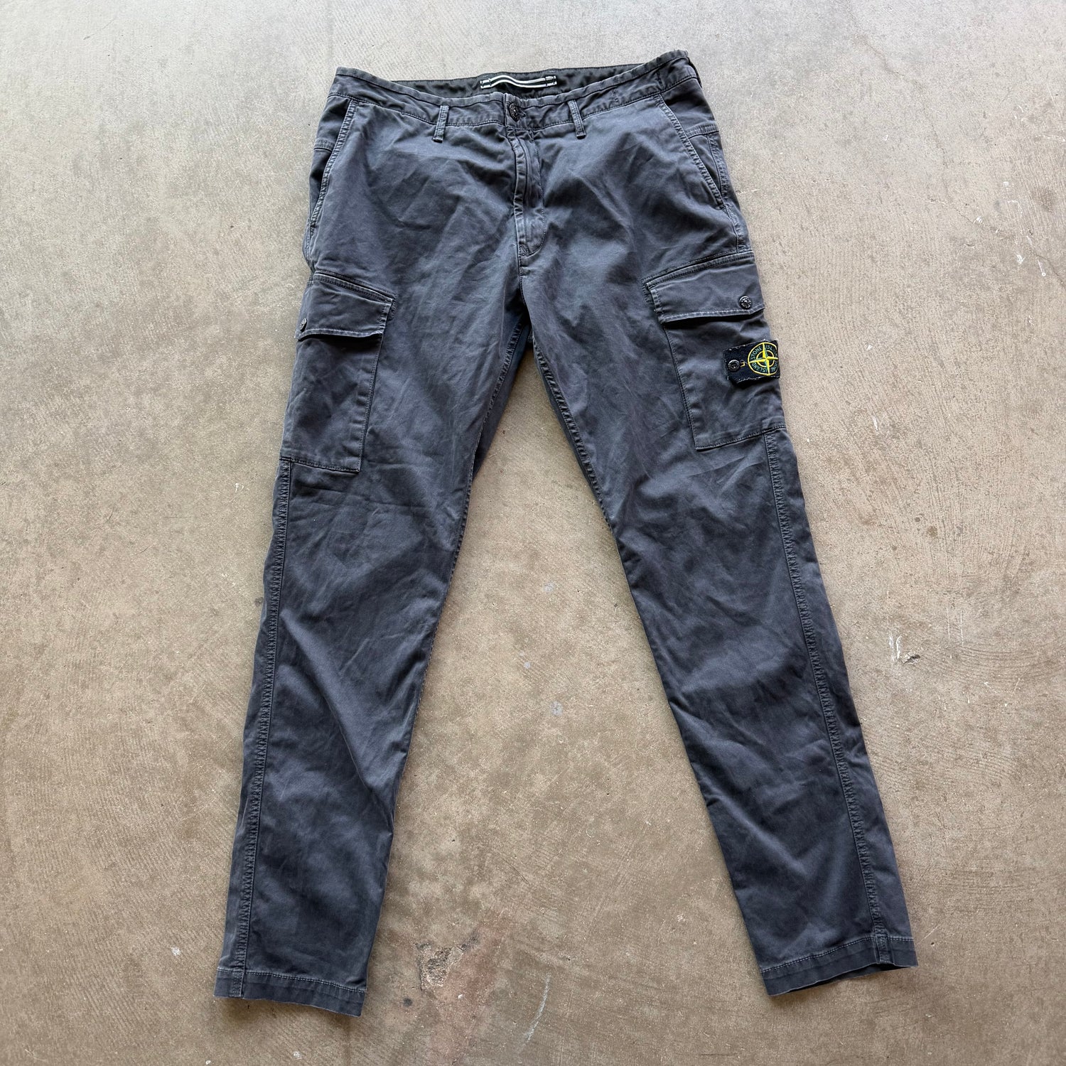 35x32 Stone Island Gray Cargo Pants