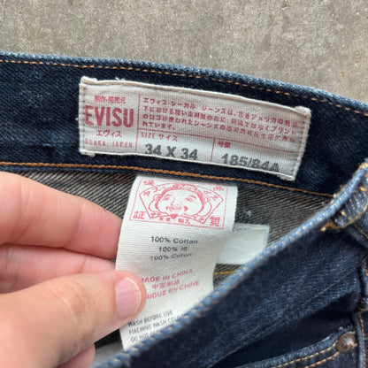 32x32 Faded Red Pocket Evisu Jeans