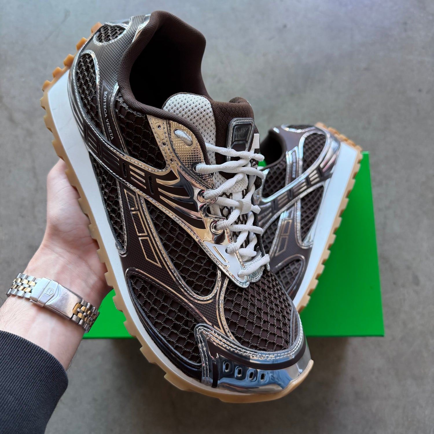 13 Bottega Veneta Orbit Sneaker Brown