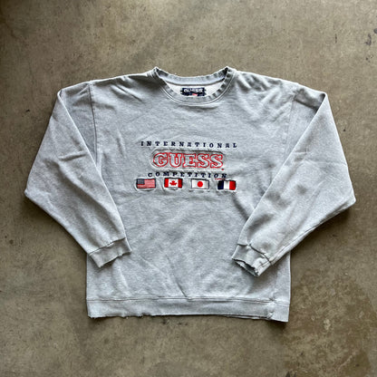 L 90s Guess Sports Crewneck