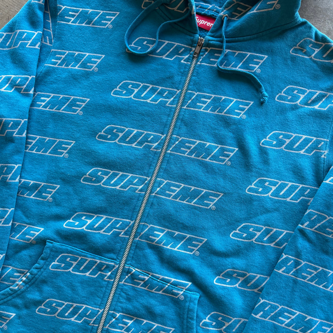 XL Supreme All Over Logo Zipup Blue