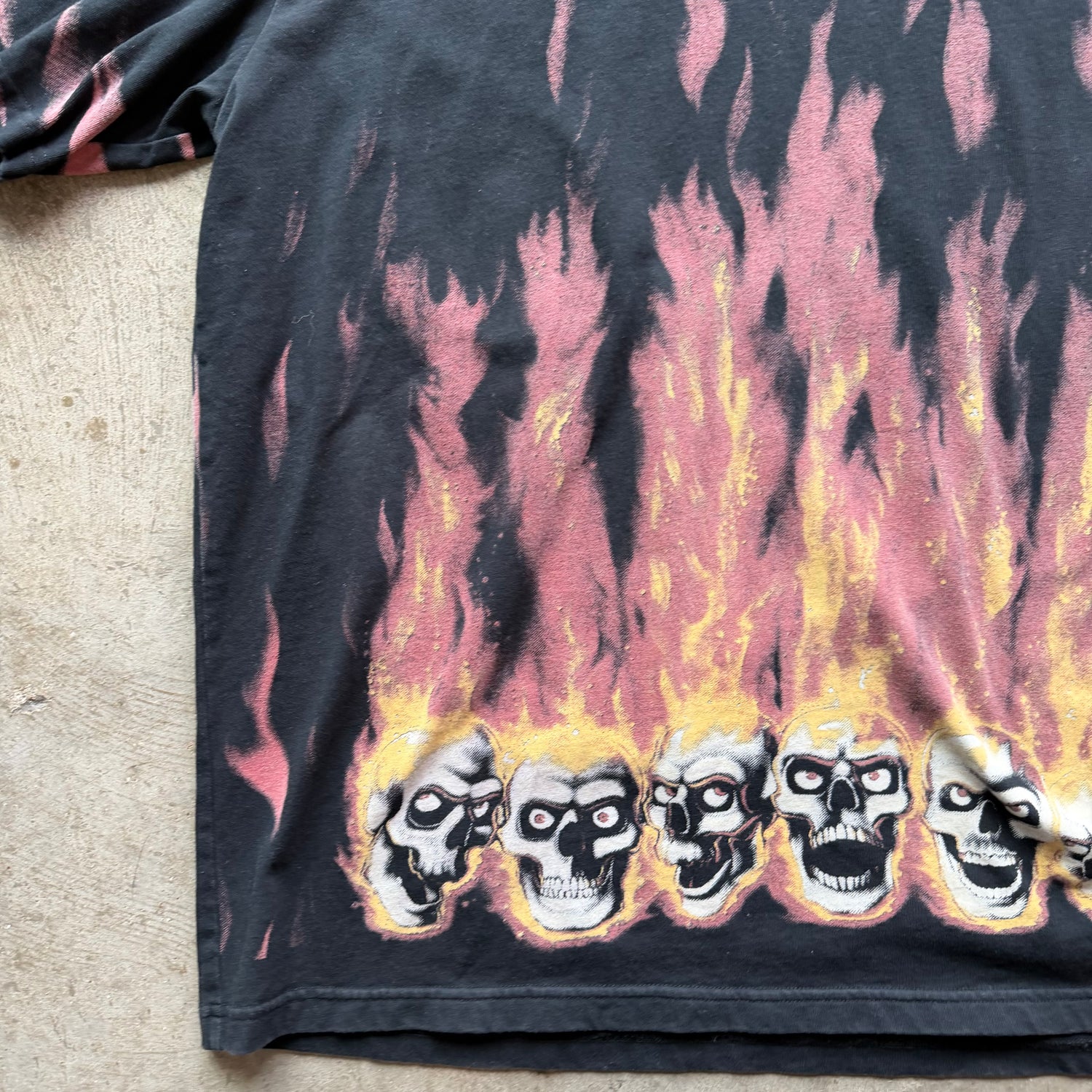 L Supreme x Margiela Flaming Skull Tee