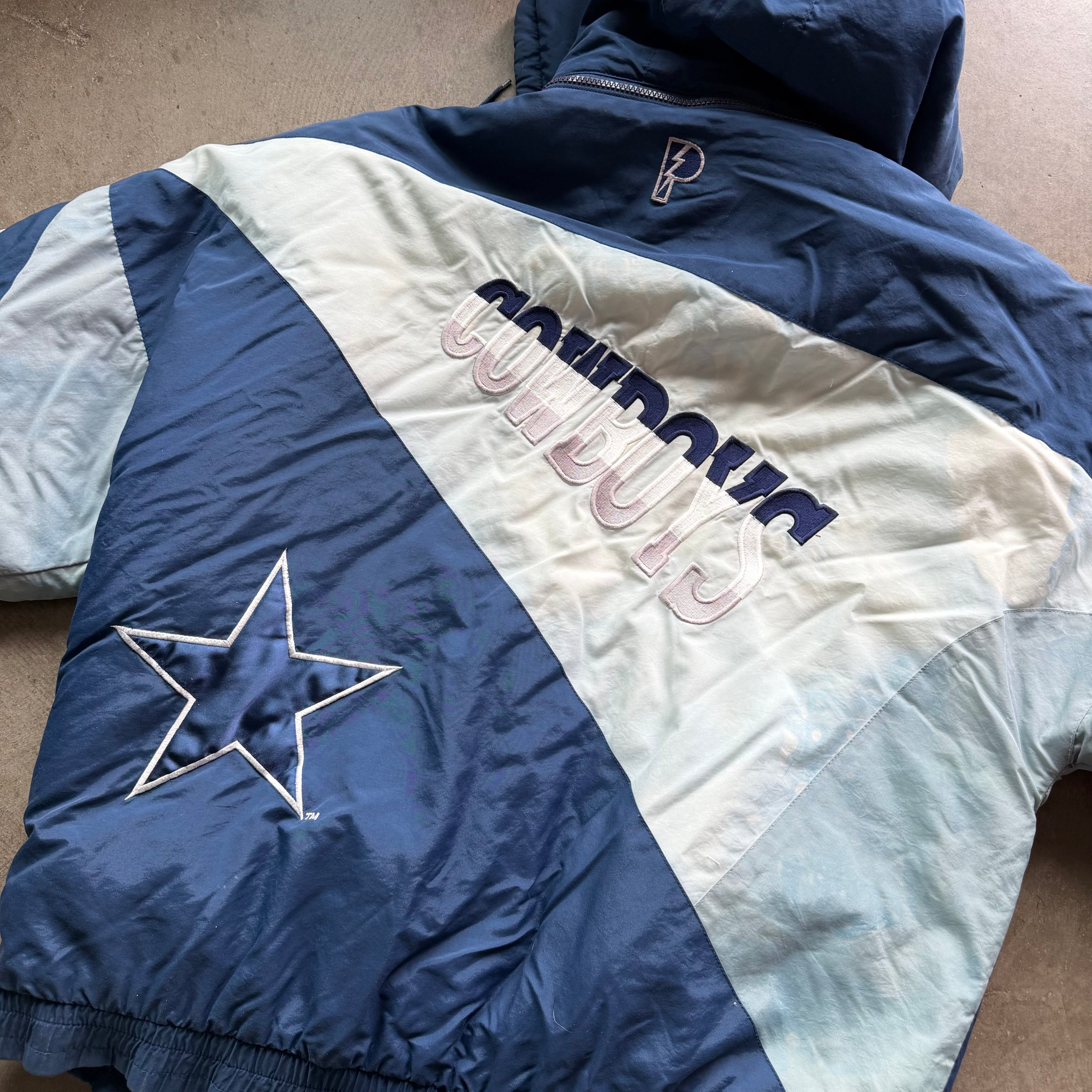 XL 90s Faded Pro Player Dallas Cowboys Hooded Jacket