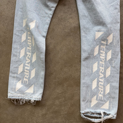 34x32 Off White Temperature Denim