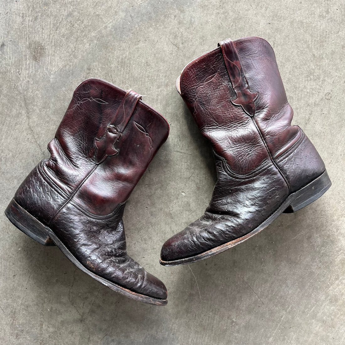 11 Used Smooth Ostrich Lucchese Short Boots