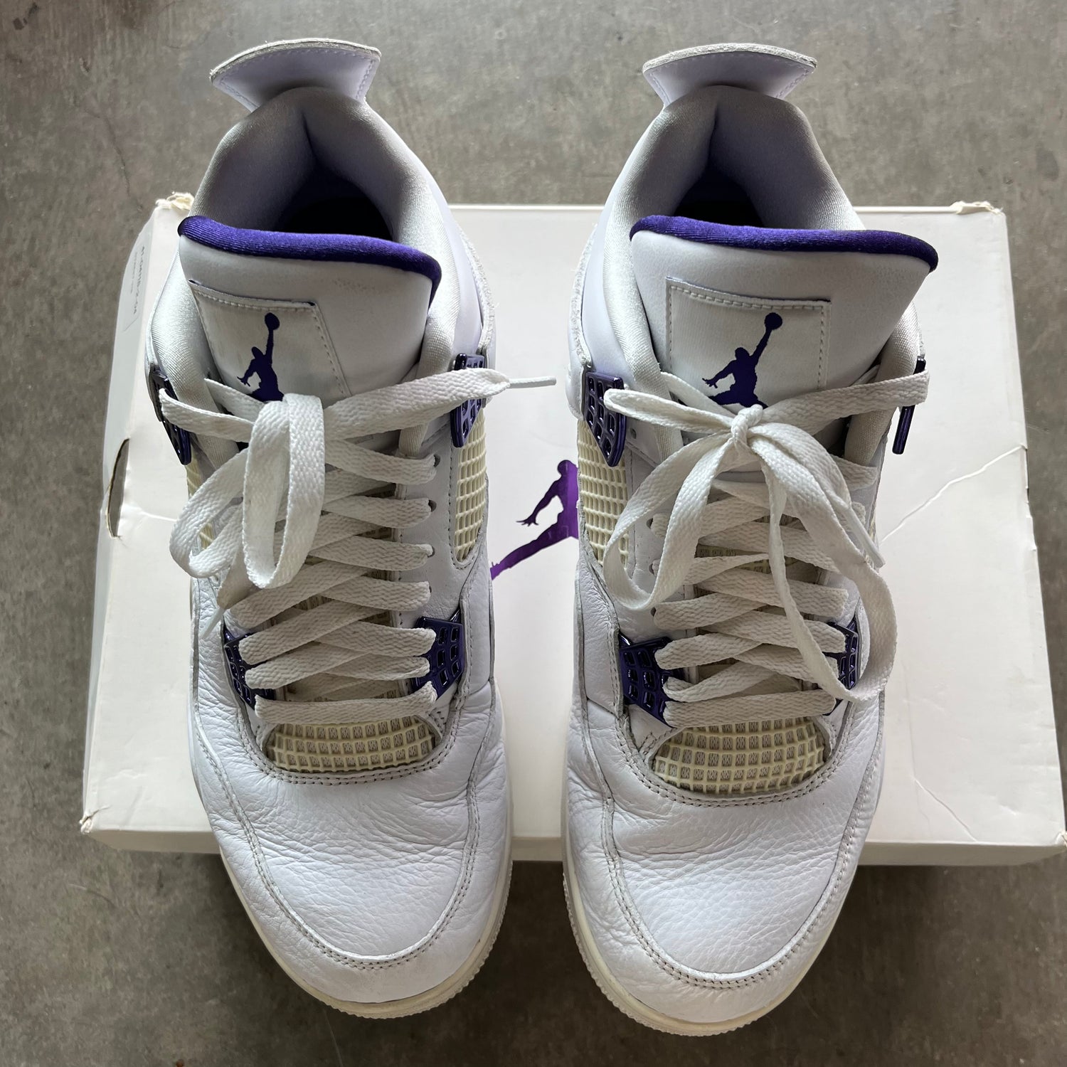 11 Used Jordan 4 Purple Metallic