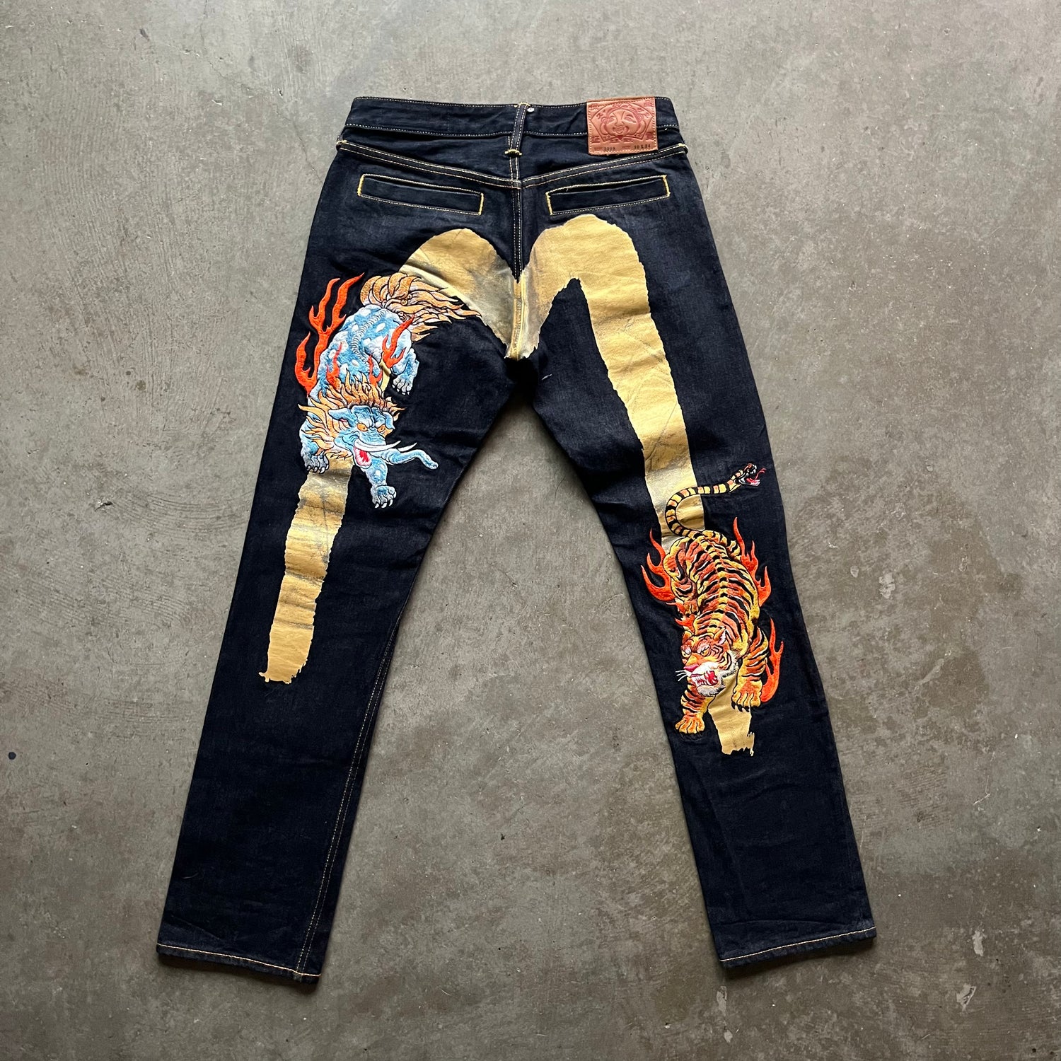 30x31 Evisu Gold Tiger Jeans