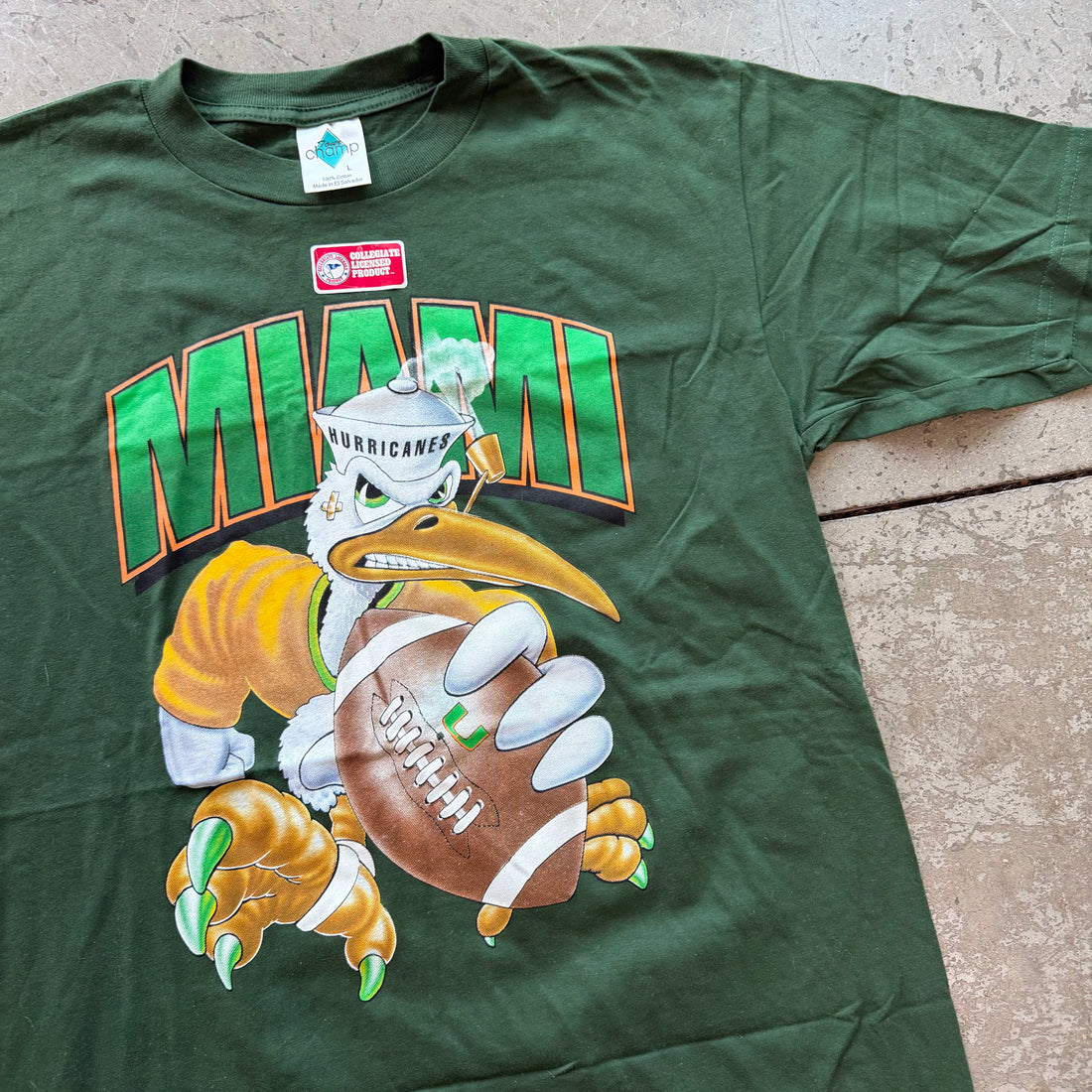 L 90s Miami Hurricanes Tee