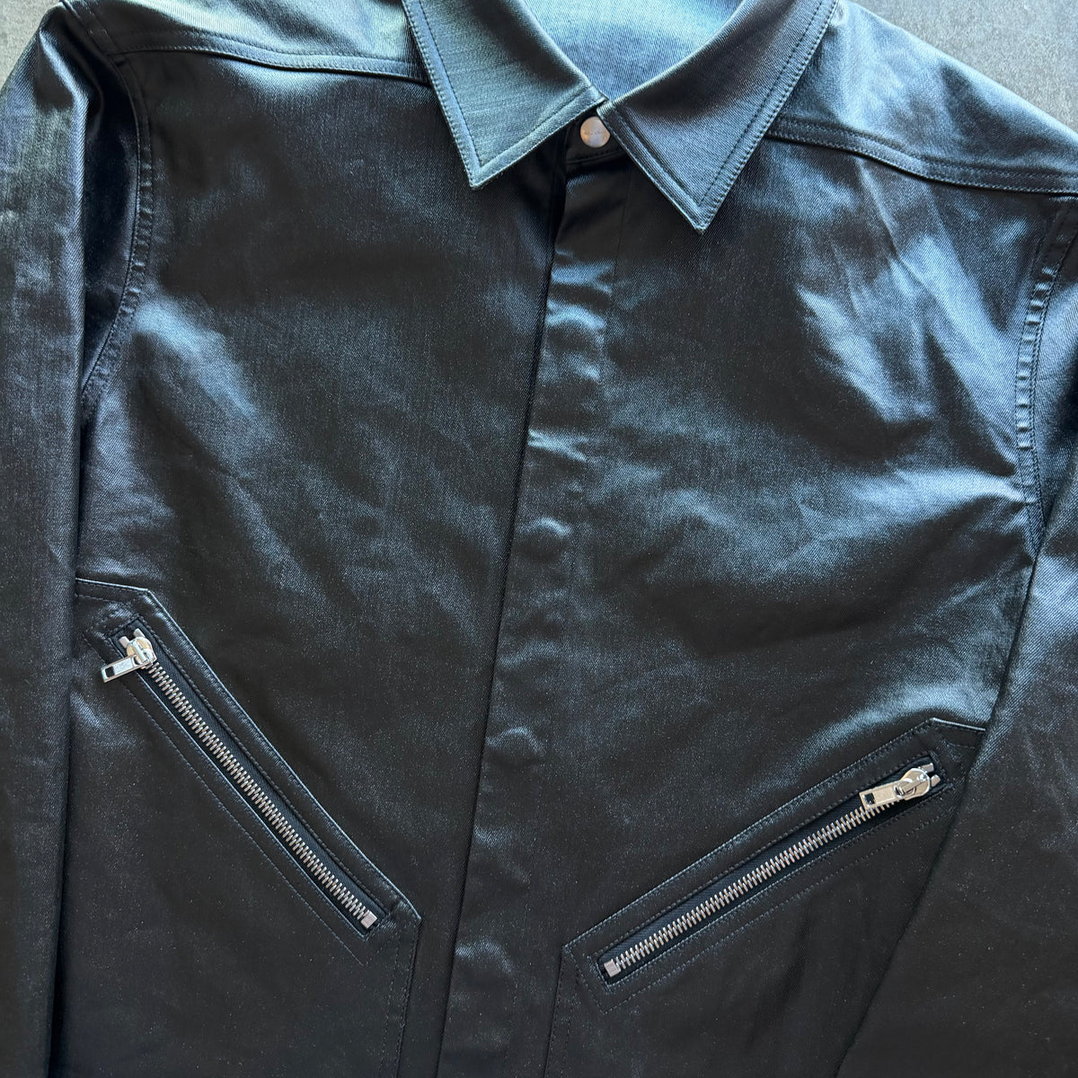L Rick Owens S/S 25 Tour Alice Cropped Leather Jacket
