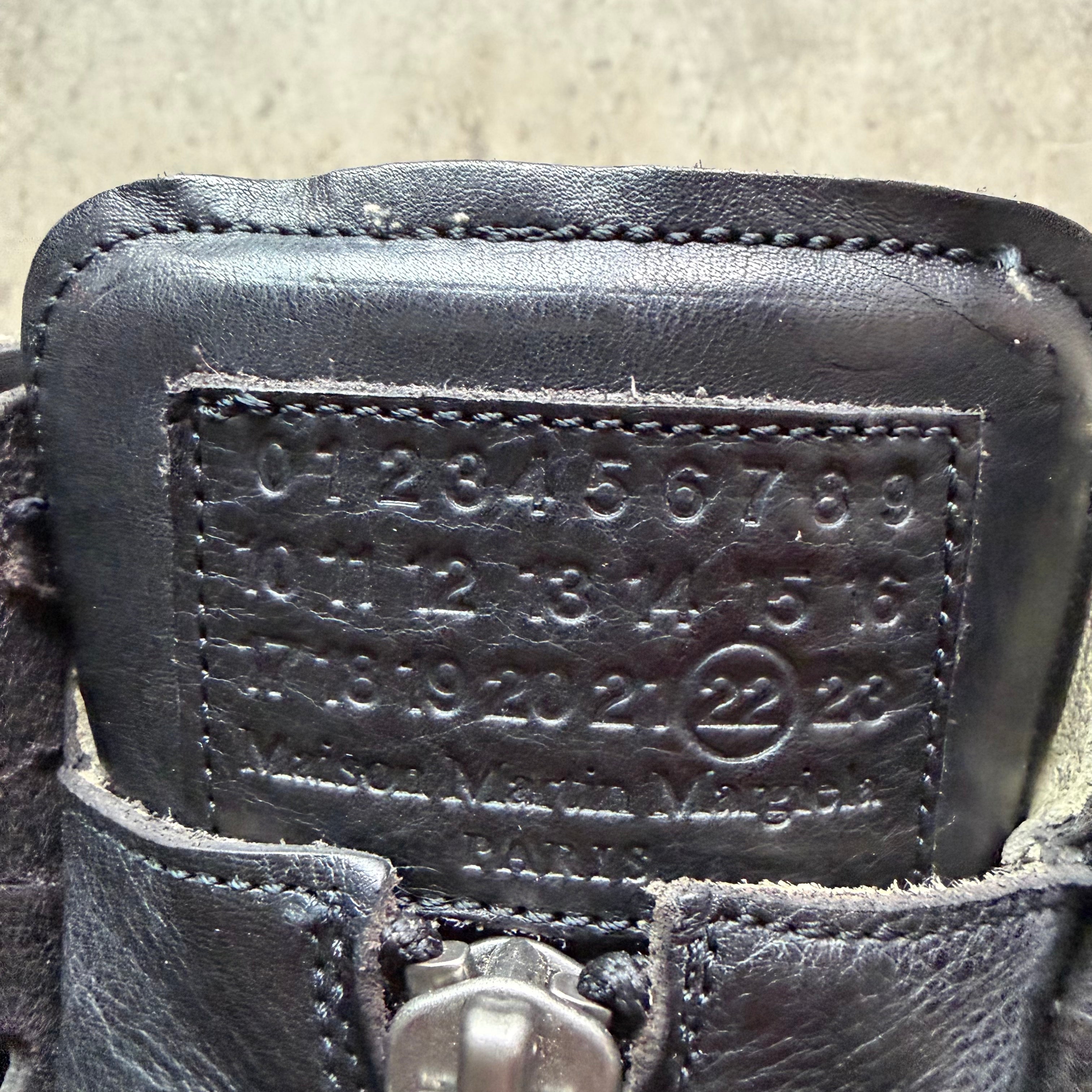 8 Used Margiela Circuit  Zip Up Pierced Leather