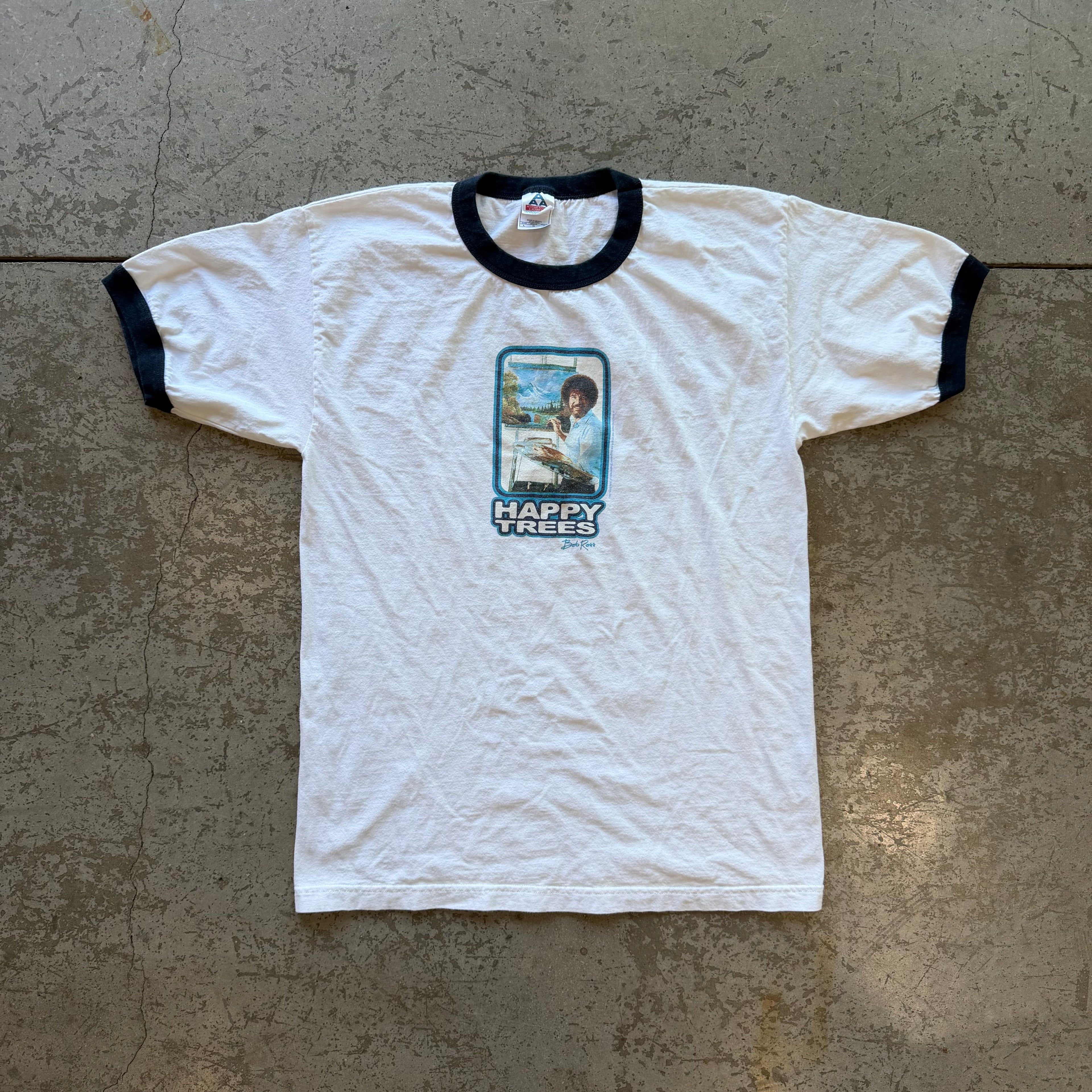L 00s Bob Ross Ringer Tee