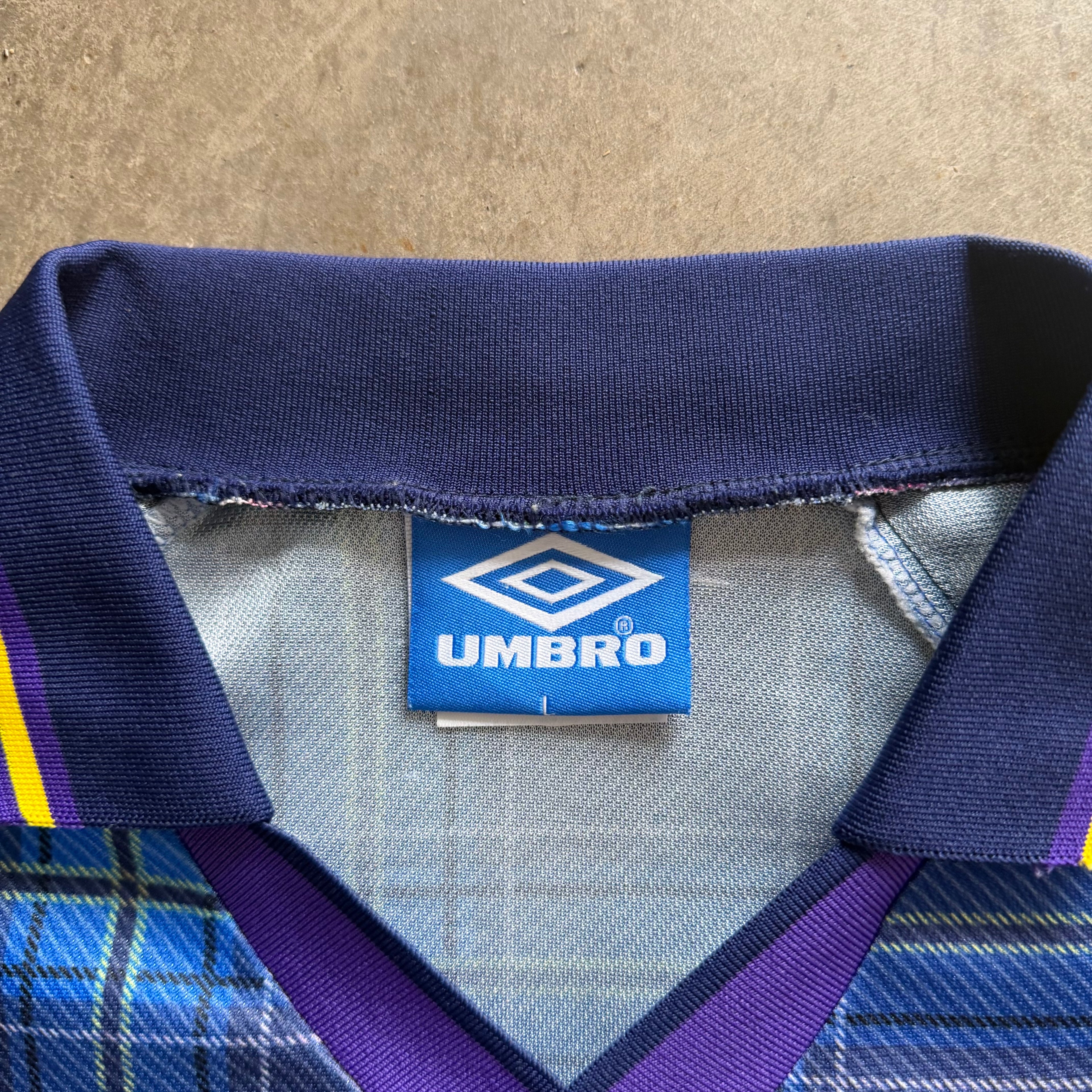 L 90s Scotland Home Soccer Jersey