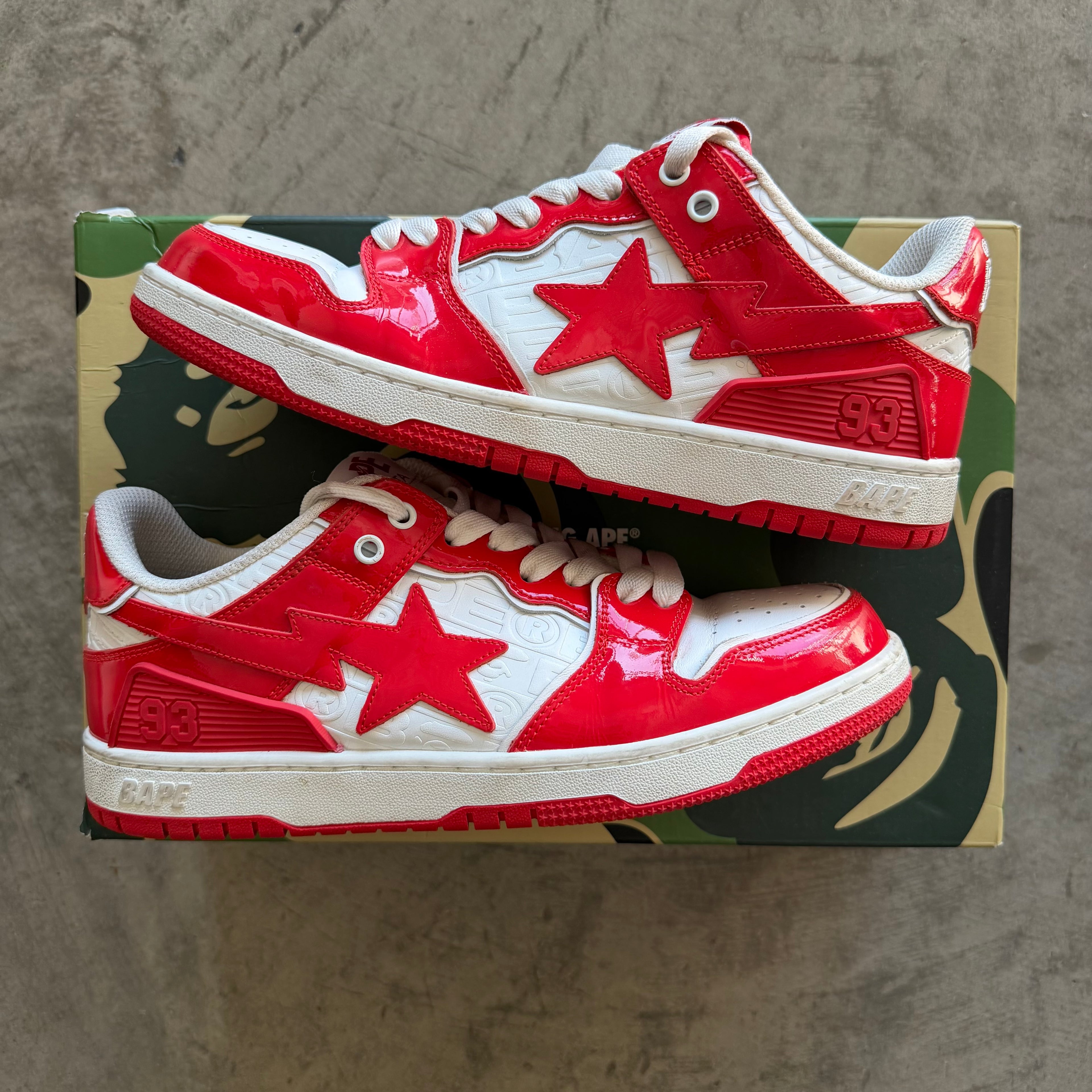 8.5 Bapesta Patent Red