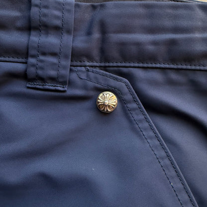 36x29 Chrome Hearts Leather Nylon Double Knees Navy