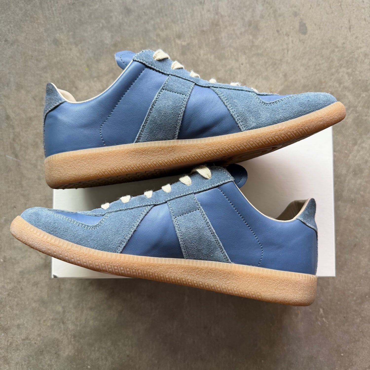 7 Used Maison Margiela Replica Gat Light Blue Gum Sole
