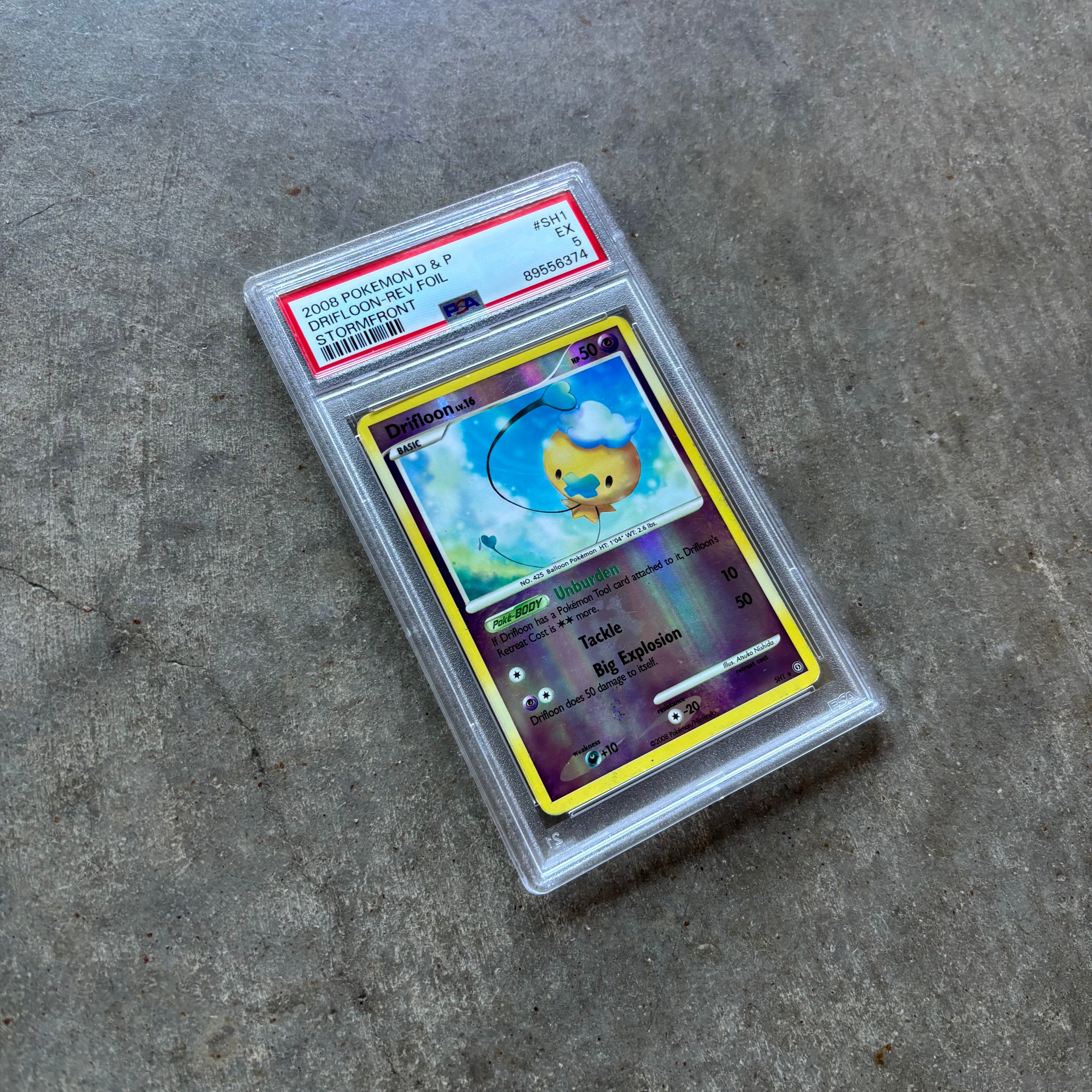 Shiny Drifloon Reverse Holographic 2008 Stormfront PSA 5