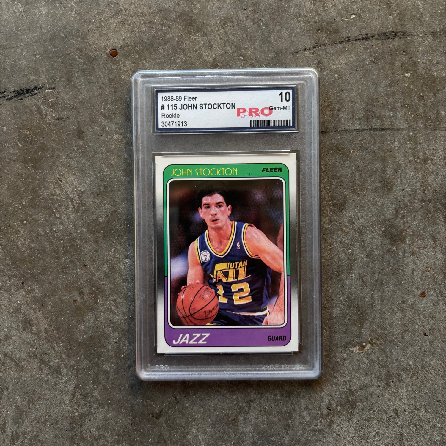 John Stockton Rookie 1988 Fleer PRO 10