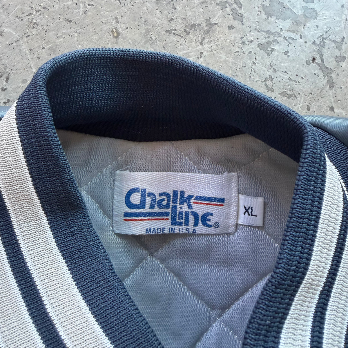 XL 90s Dallas Cowboys Chalk Line Bomber
