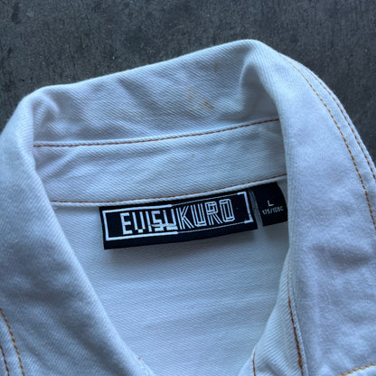 XL White Evisu Kuro Denim Button Up