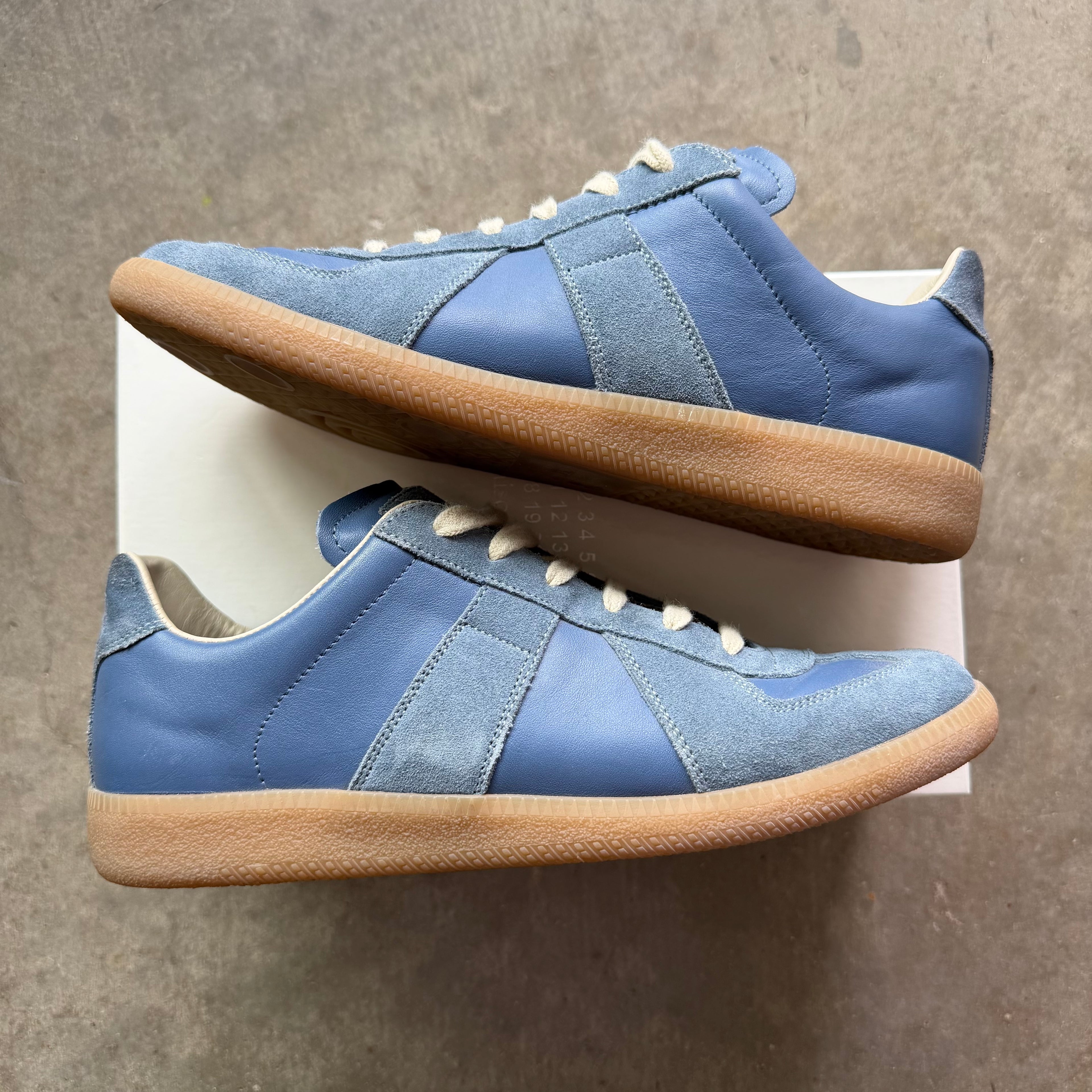 7 Used Maison Margiela Replica Gat Light Blue Gum Sole