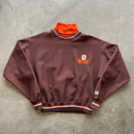XL 90s Browns Turtleneck Crewneck