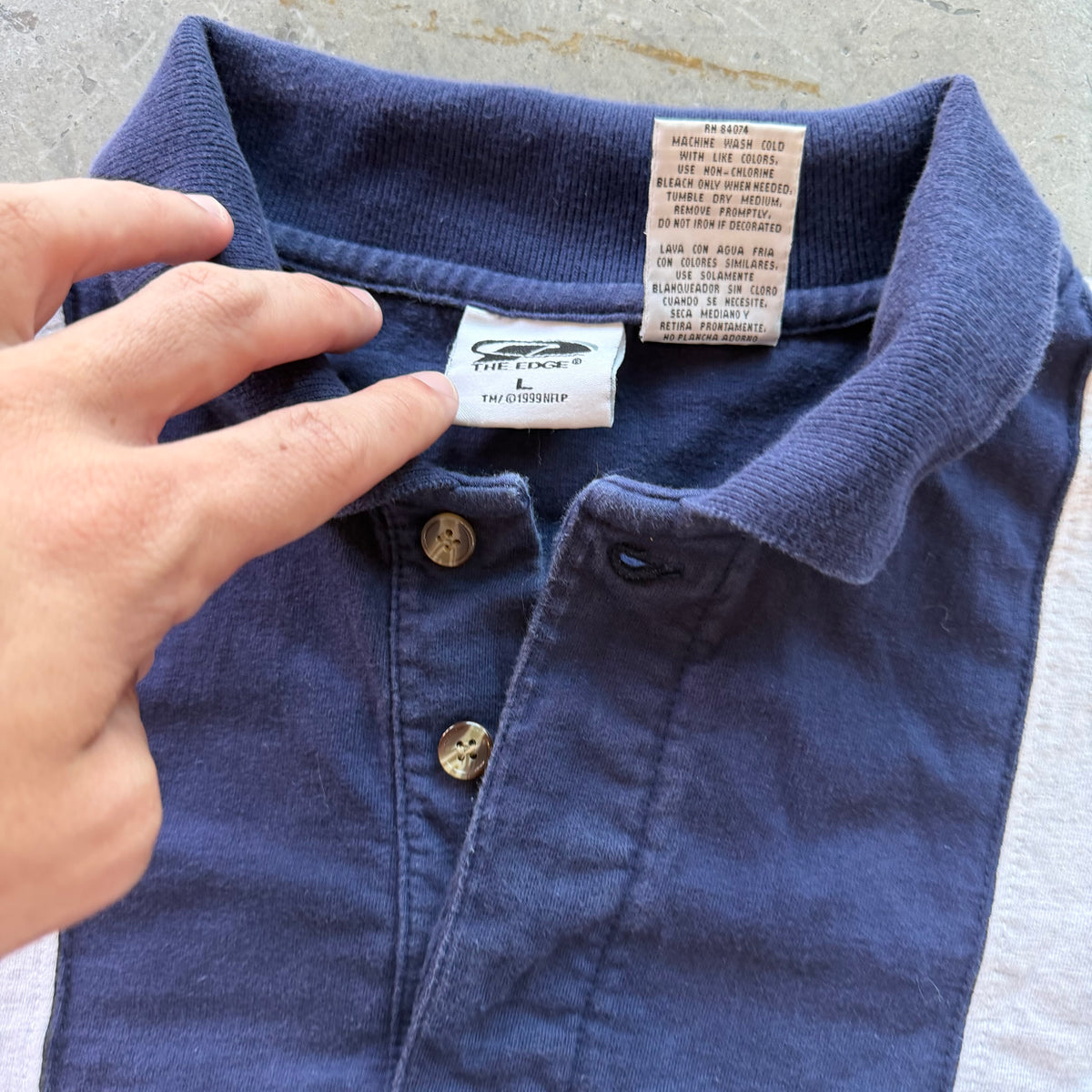 L 90s Dallas Cowboys Rugby Polo