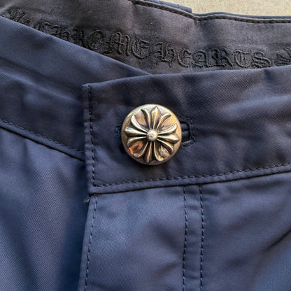 36x29 Chrome Hearts Leather Nylon Double Knees Navy