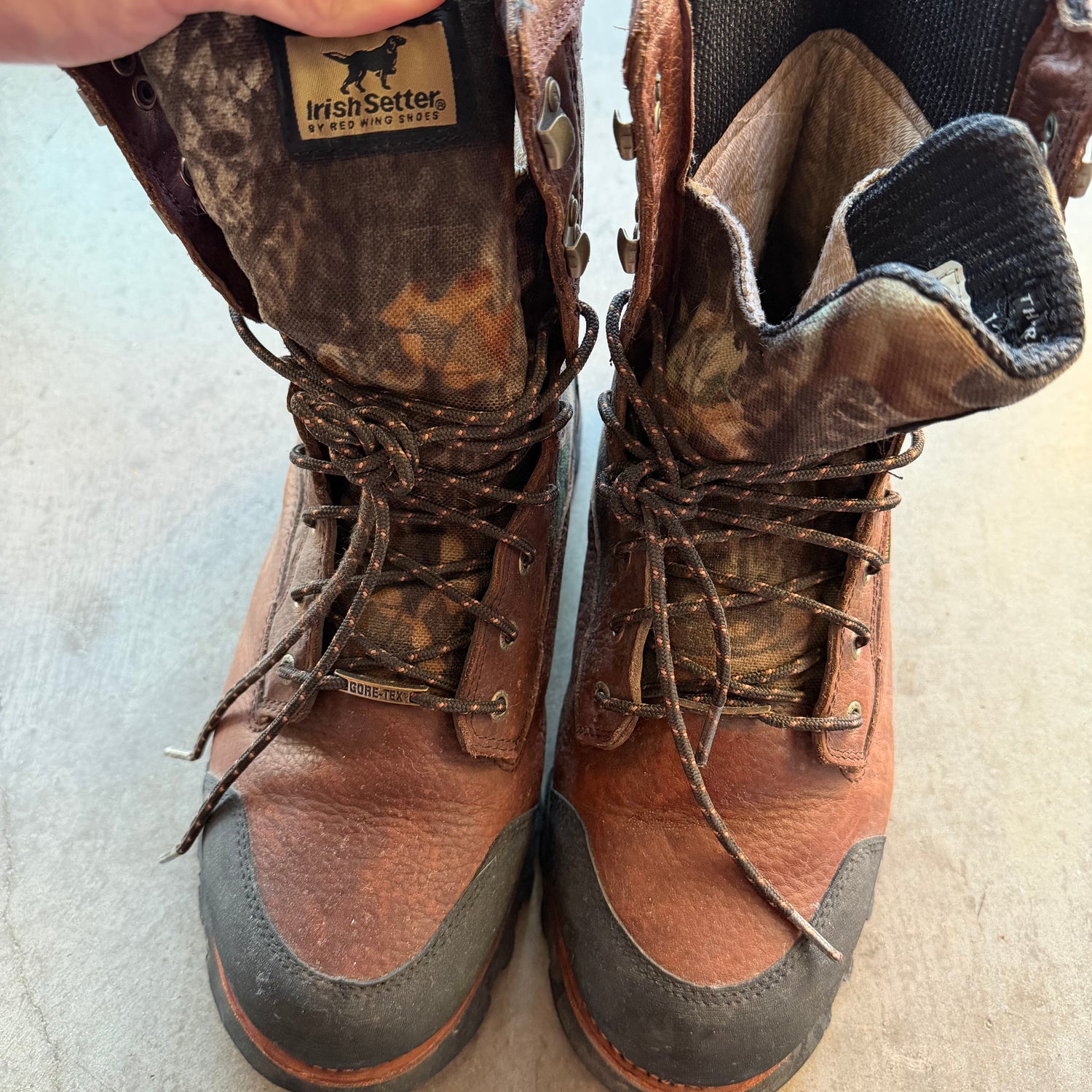 10.5 Used 00s 1200 Gram Camo Irish Settler Boots