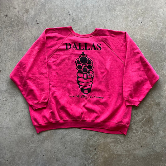 XXL Red/Black Dallas Rework Crewneck