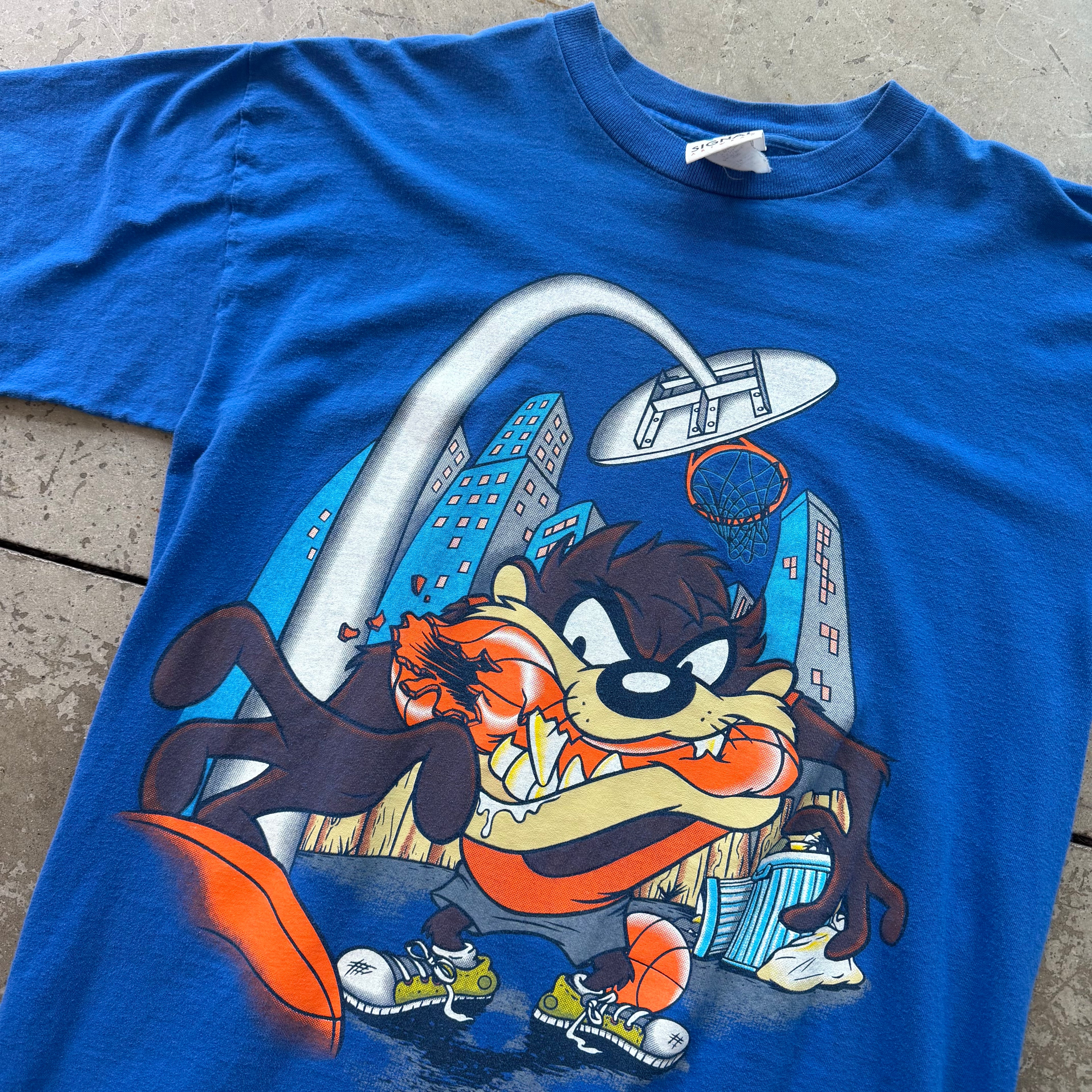 L 90s Taz Basketball Tee