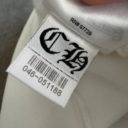 XL Chrome Hearts Silver Foil Logo Hoodie White