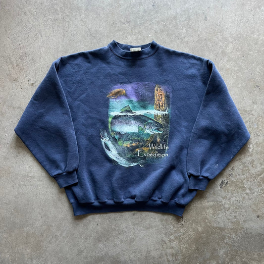 XL 90s Fish Crewneck