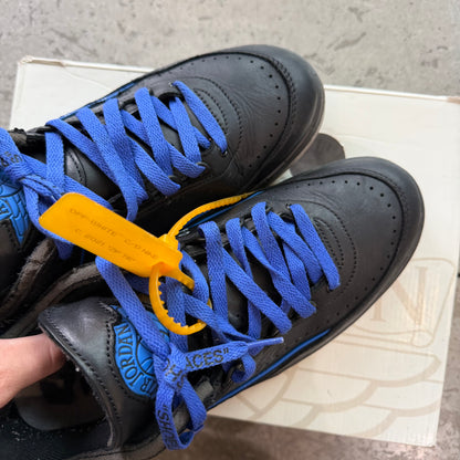 10.5 Used Off White Jordan 2 Low Black Royal