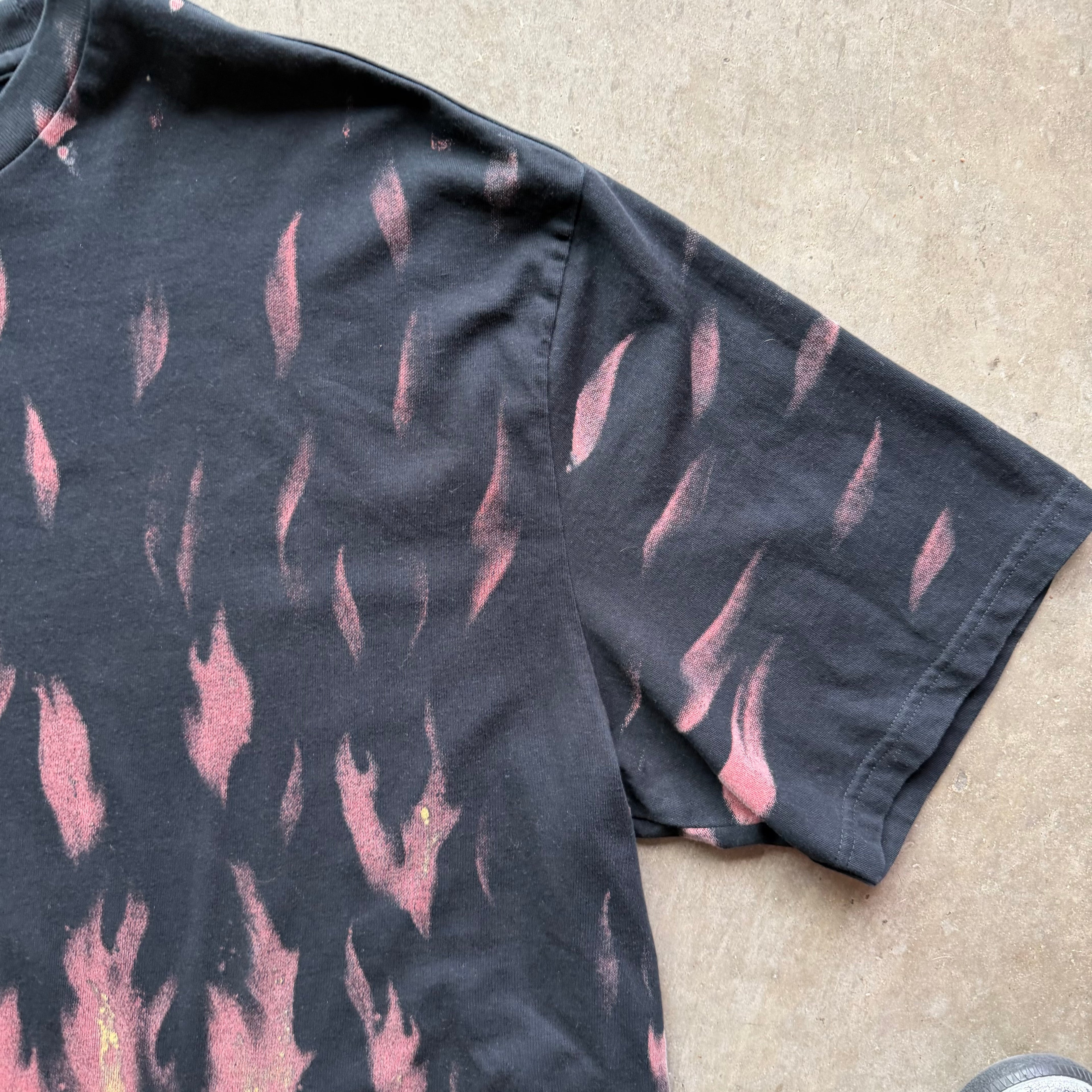 L Supreme x Margiela Flaming Skull Tee