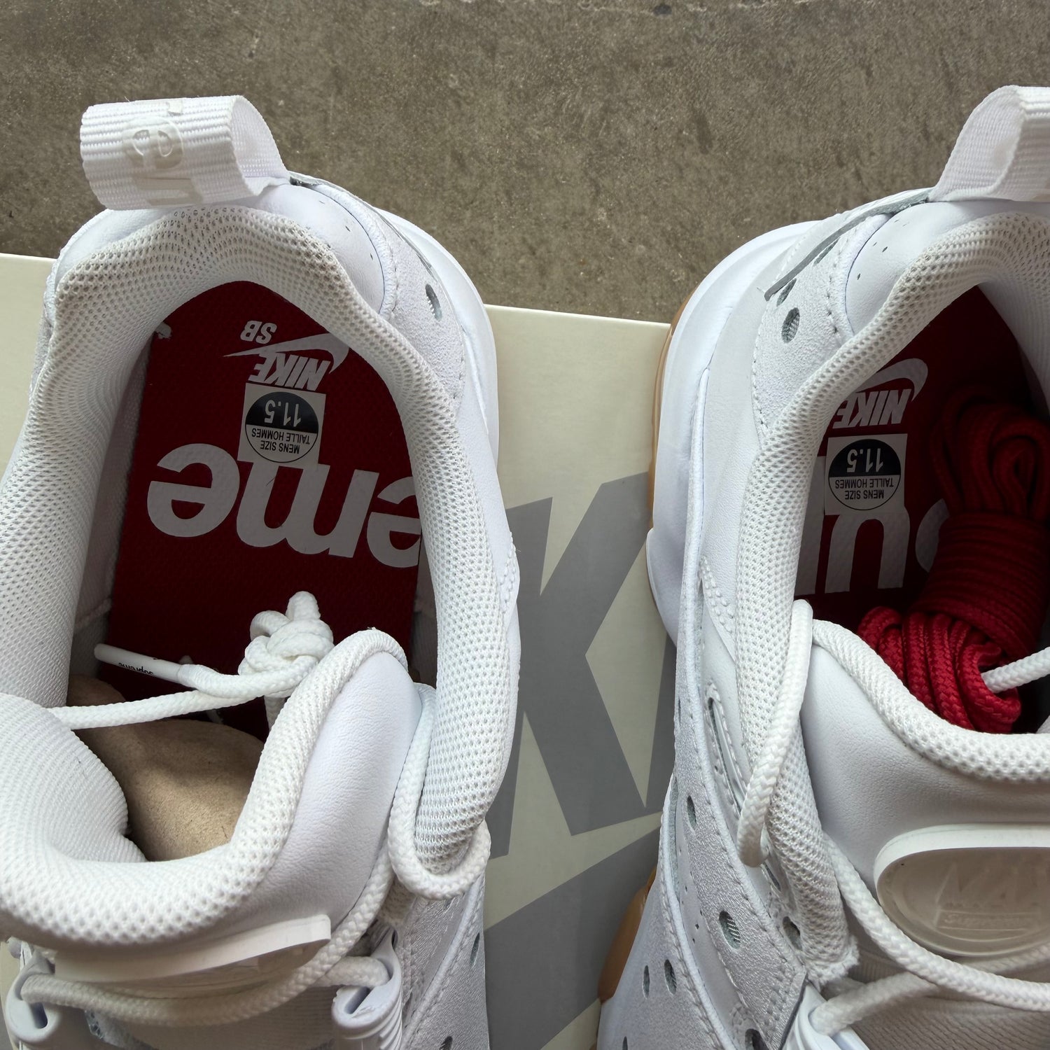 11.5 Nike Supreme CB94 Low White