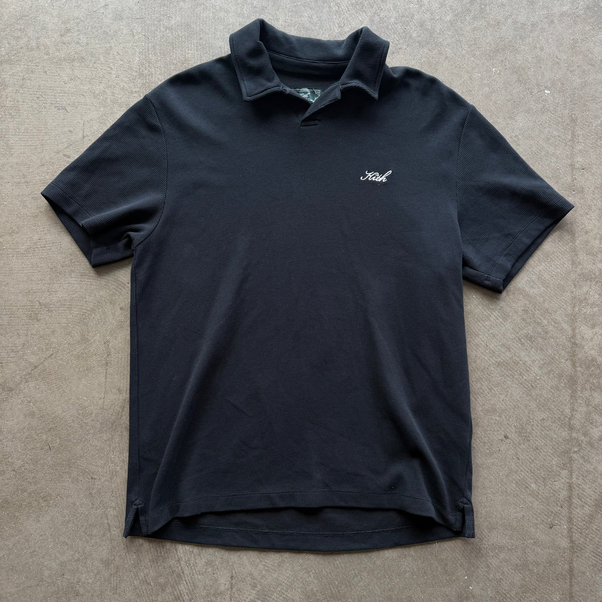 S Kith Micro Waffle Drew Polo
