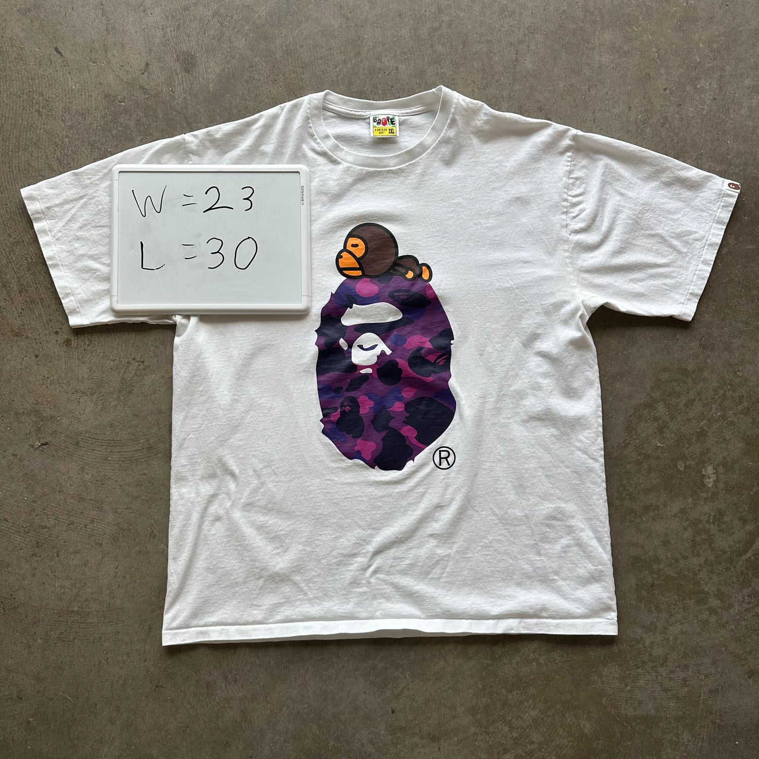 XXXL Bape Purple Logo Tee