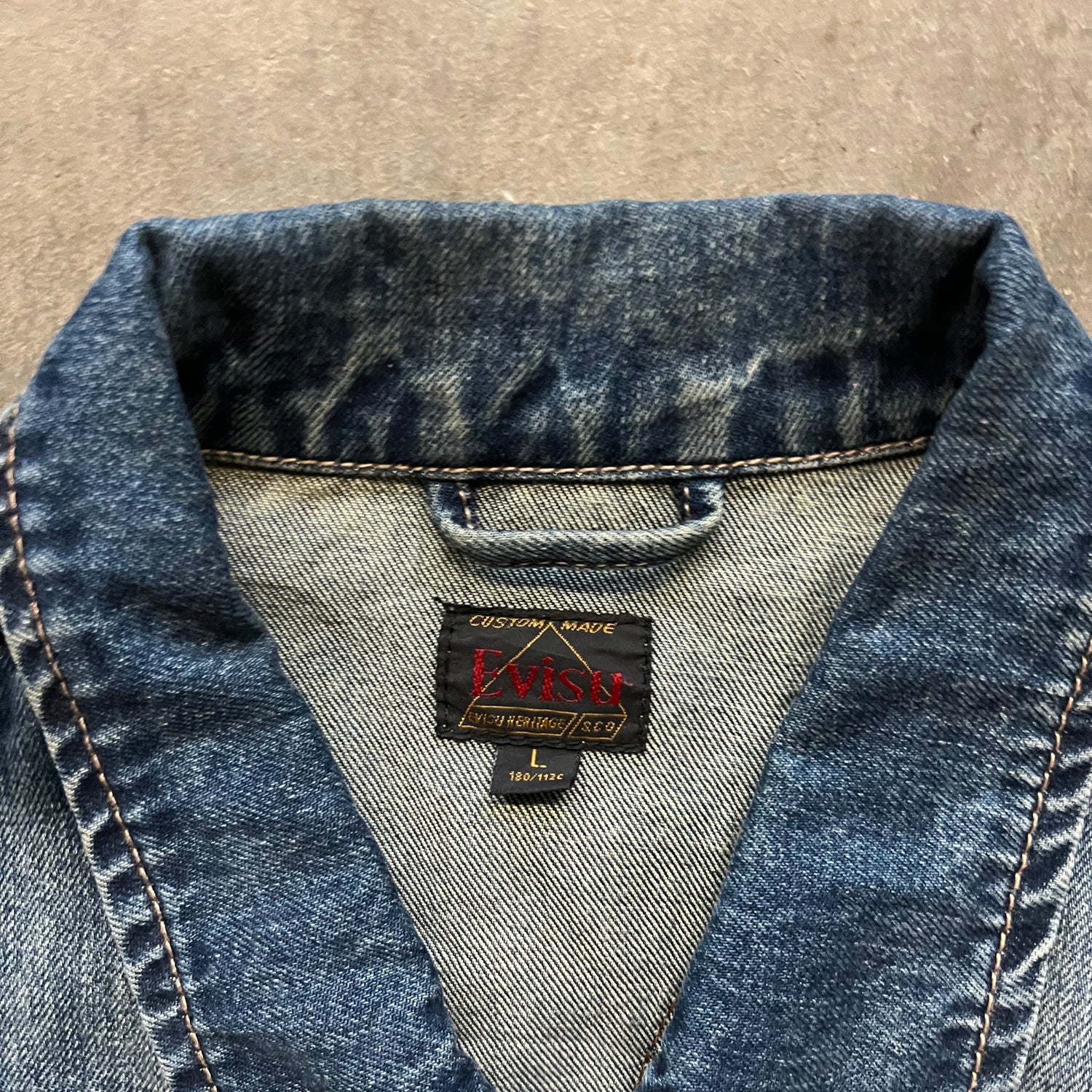 L 00s Evisu Patch Denim Jacket