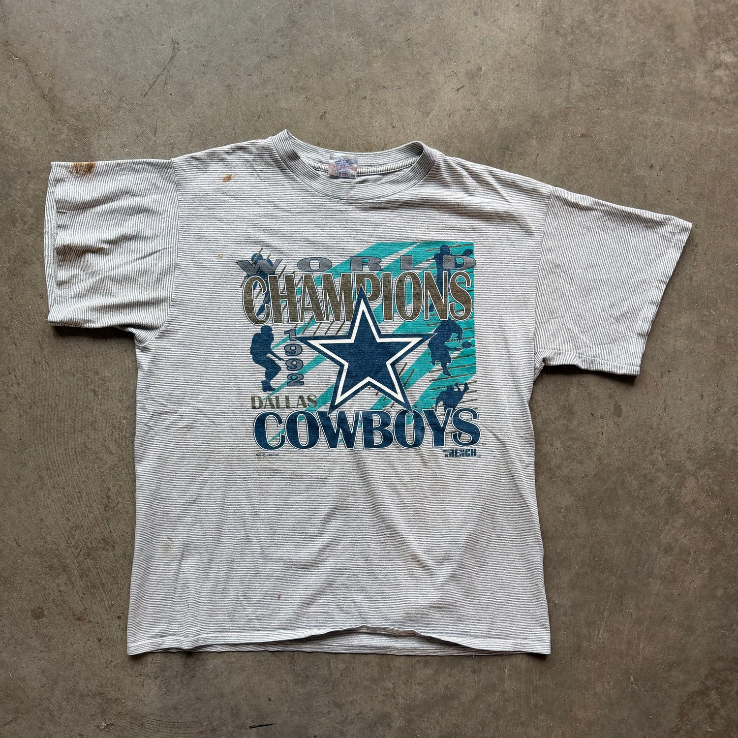 XL 92 Striped Dallas Cowboys Tee