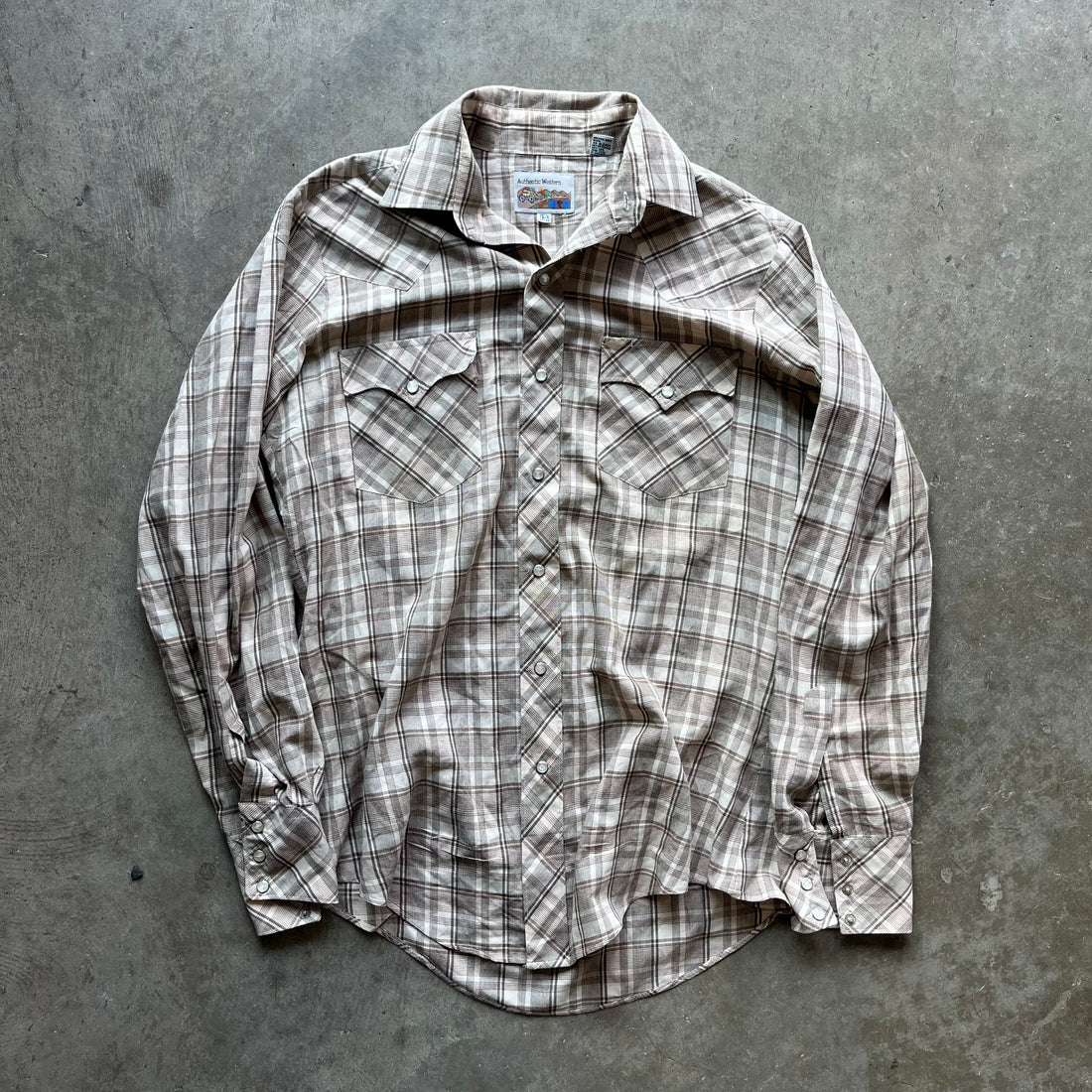 L 90s Authentic Western Pearl Snap