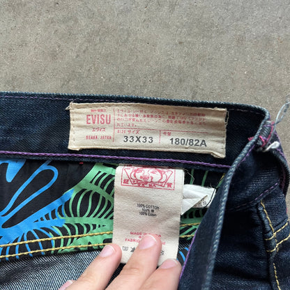 32x34 Rainbow Monogram Evisu Jeans