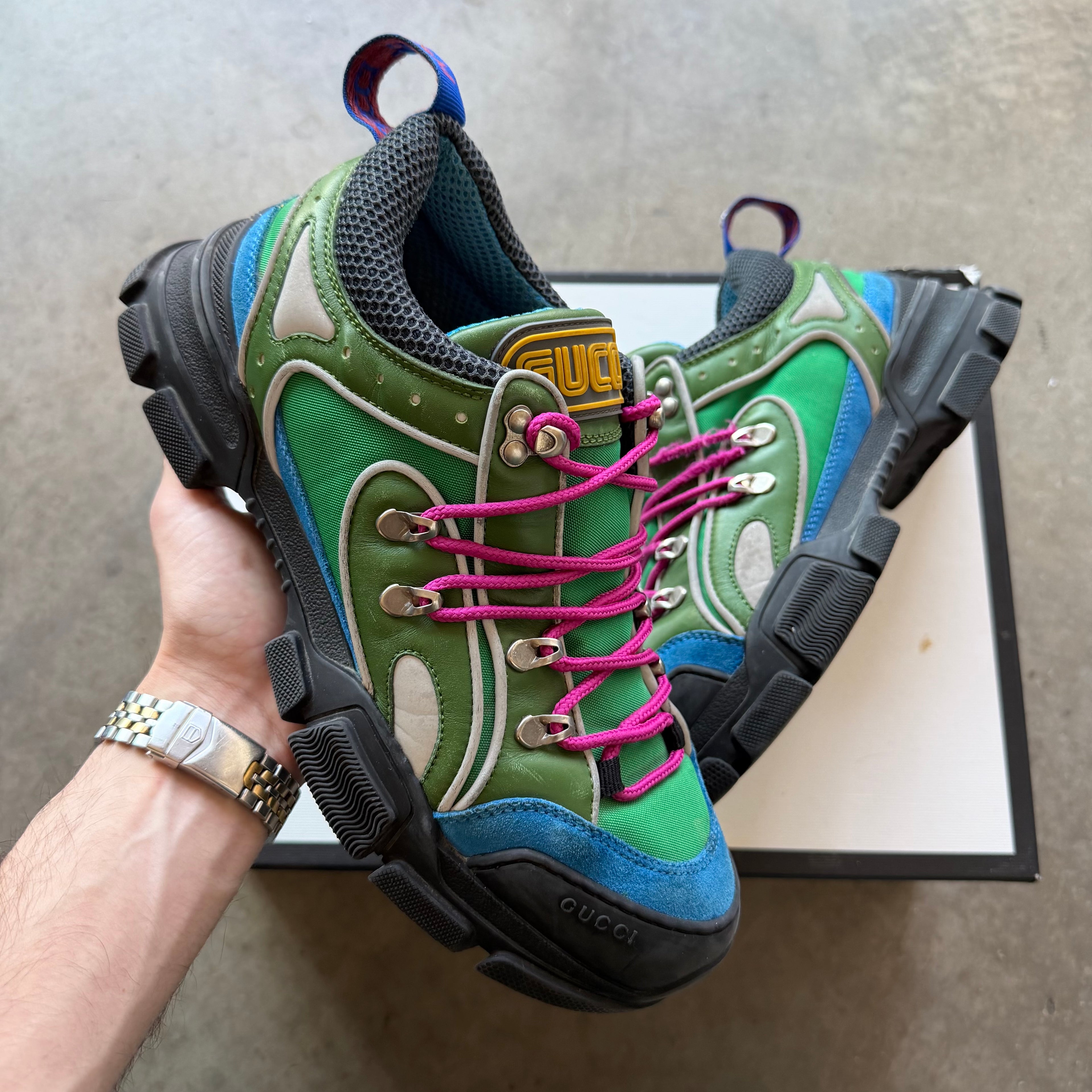 8 Used Gucci Flashtrek Green