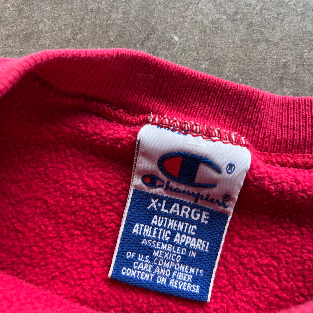 XL 90s Red Champion Crewneck