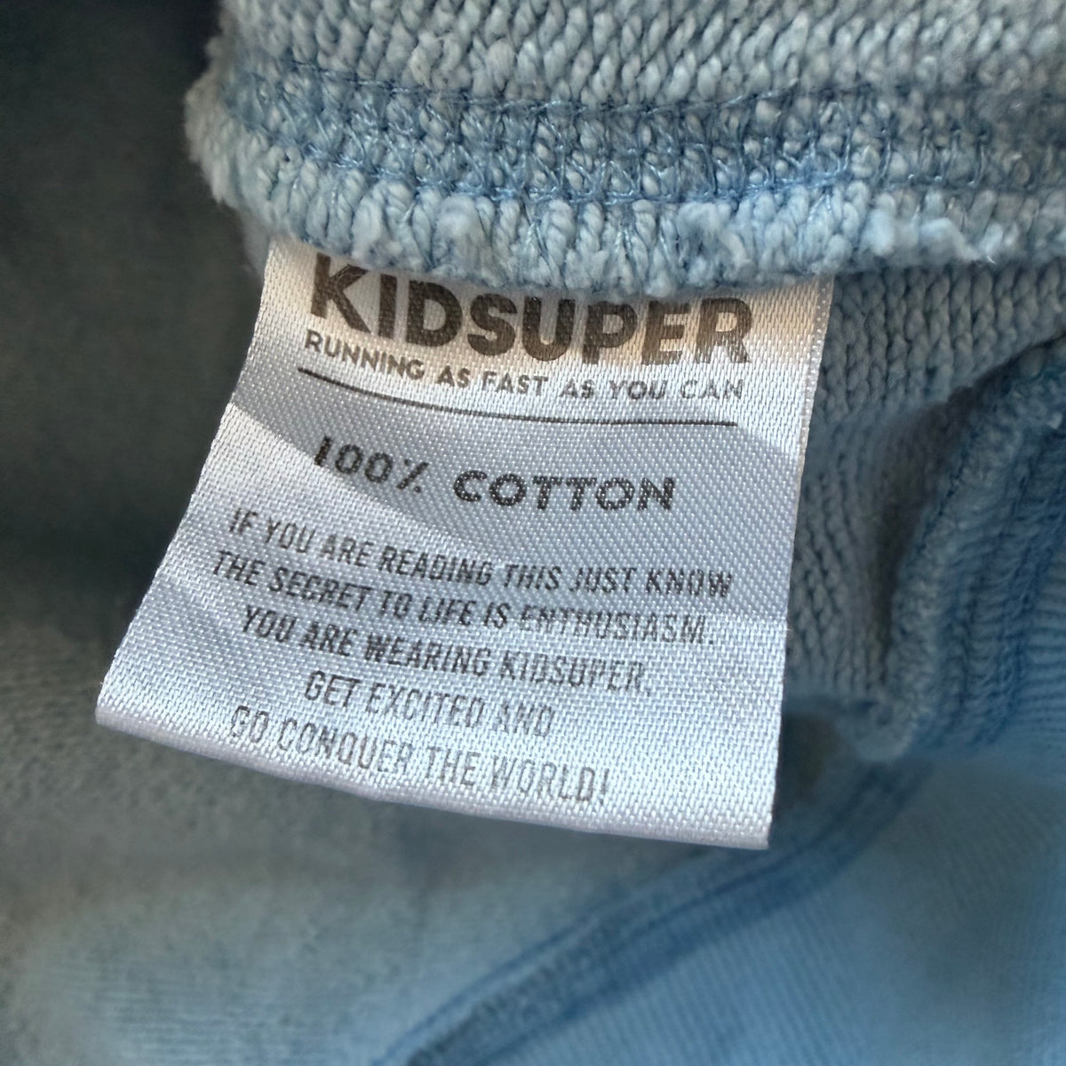 XL Kid Super Faces Camo Hoodie Blue